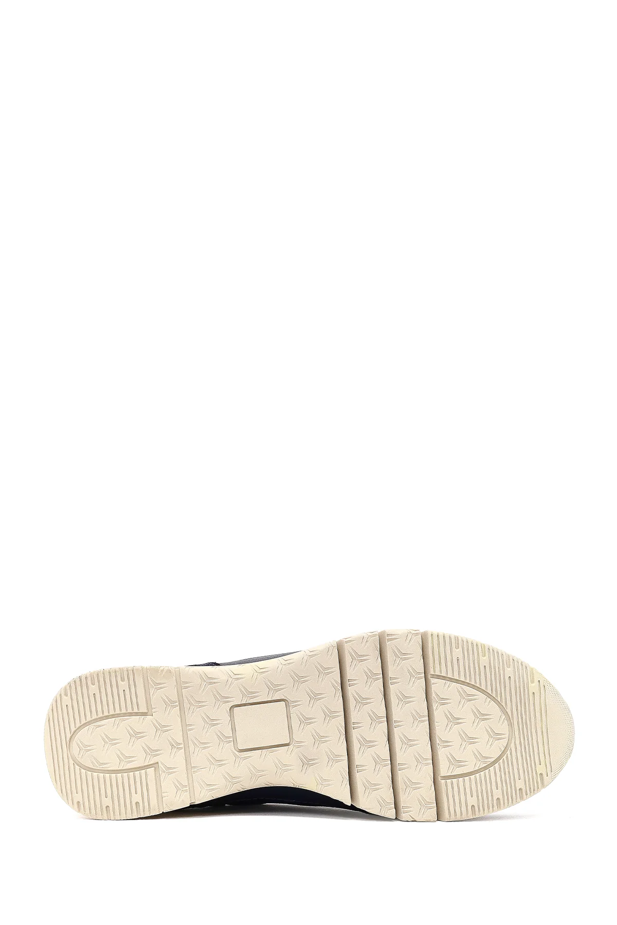 Kadın Lacivert Bağcıklı Kalın Tabanlı Deri Sneaker - Image 4