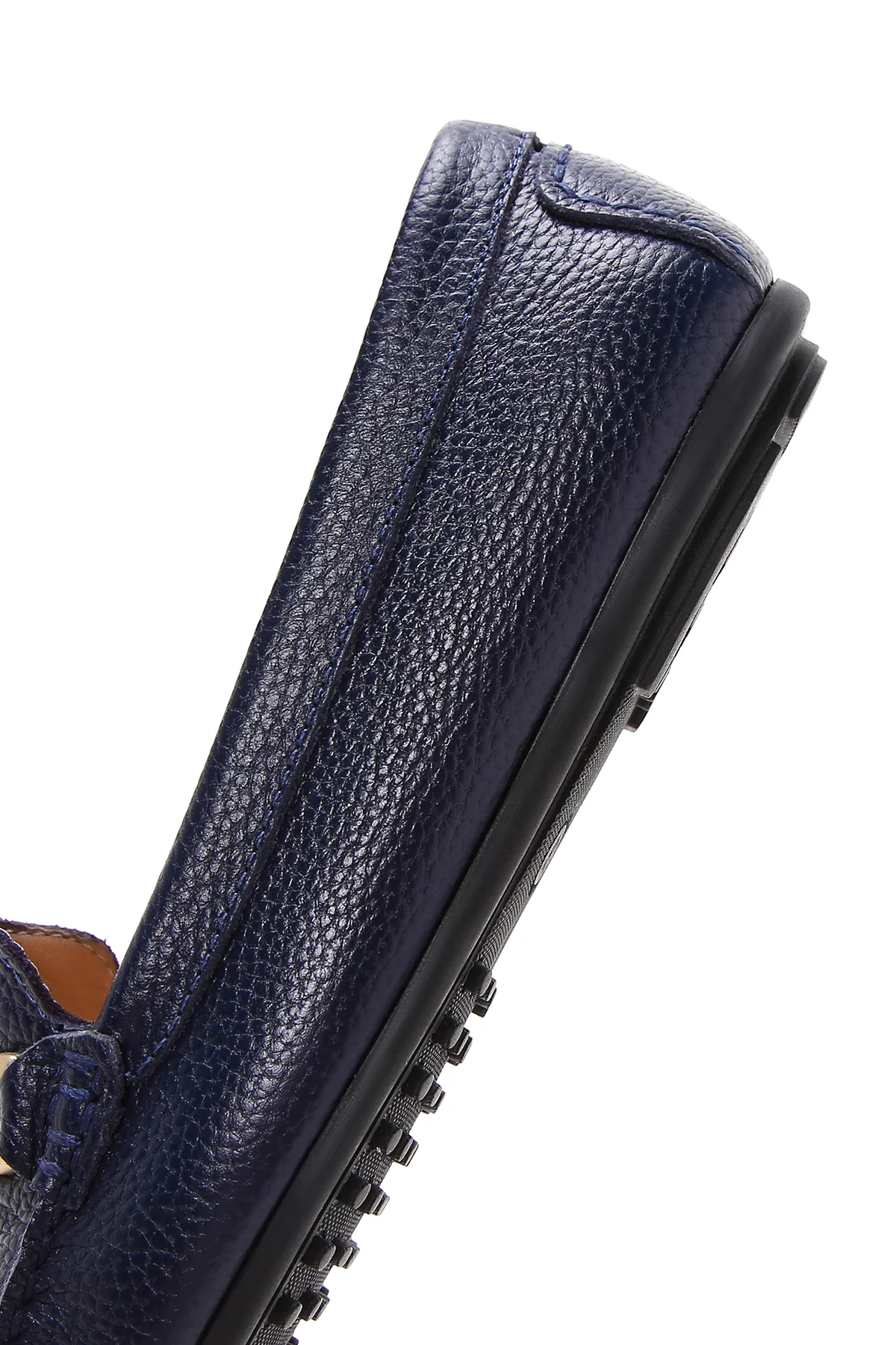 Kadın Lacivert Deri Tokalı Loafer - Image 7