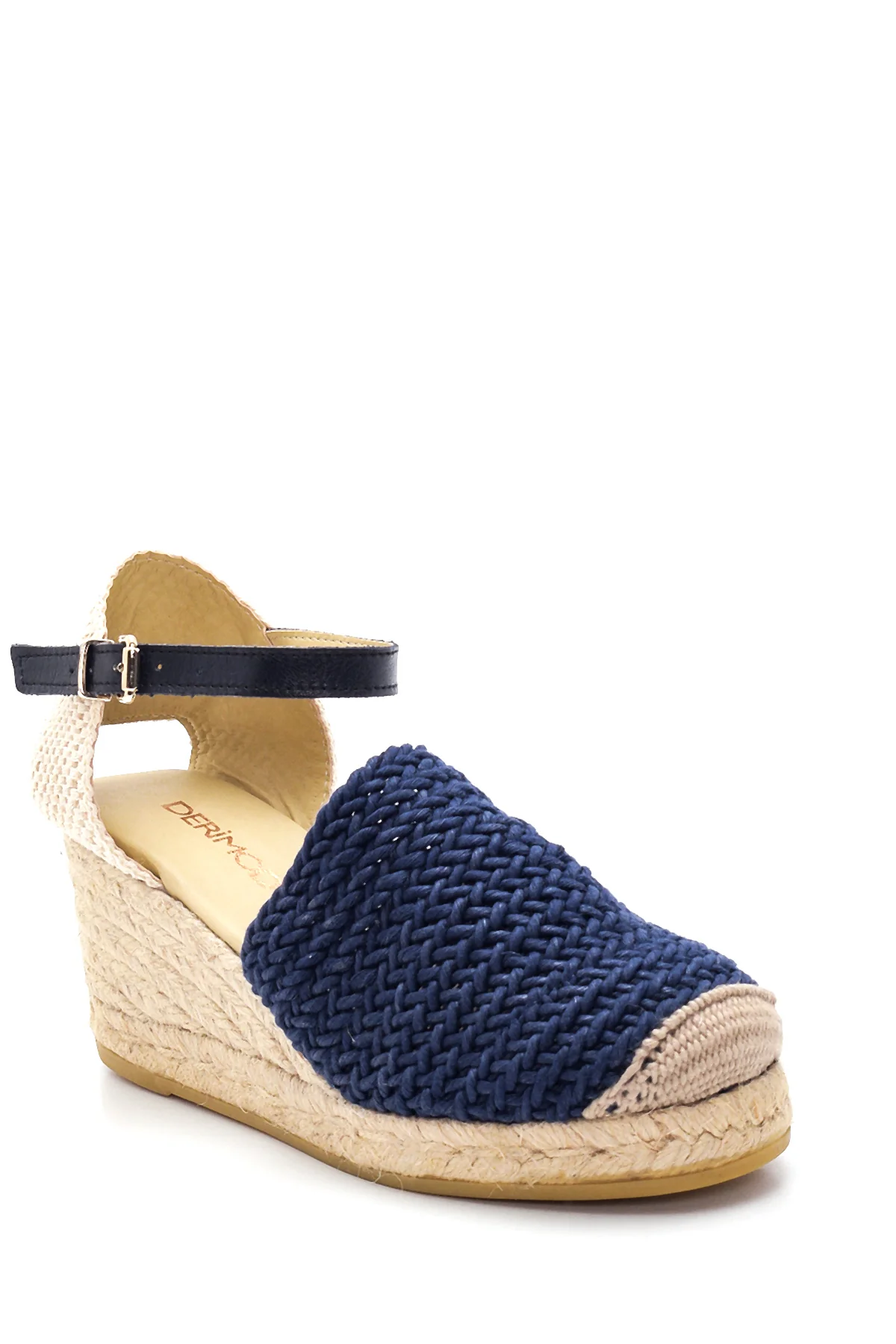 Kadın Lacivert Dolgu Topuk Espadril - Image 3