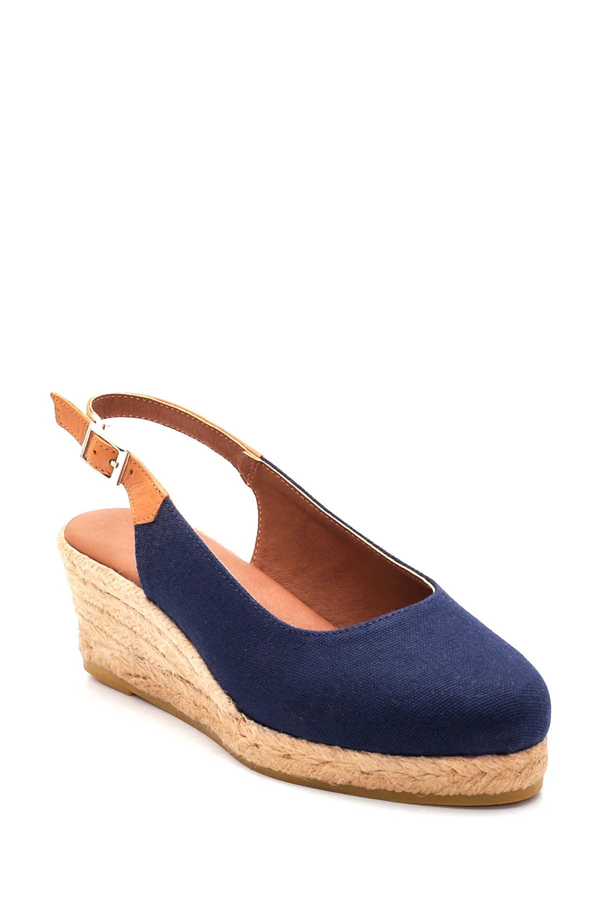 Kadın Lacivert Dolgu Topuk Espadril - Image 3