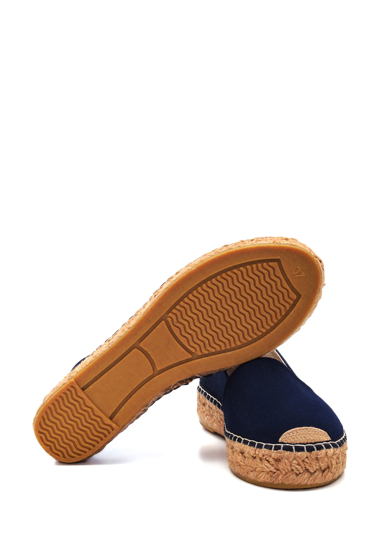Kadın Lacivert Hasır Taban Espadril - Image 4