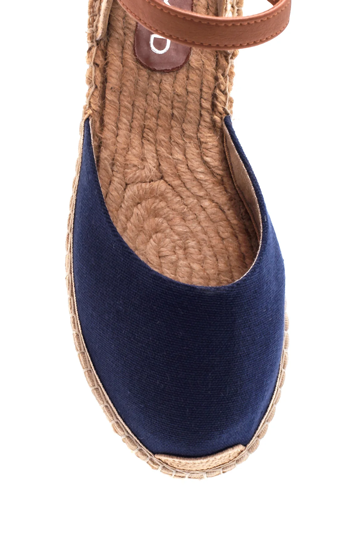 Kadın Lacivert Hasır Taban Espadril Sandalet - Image 6