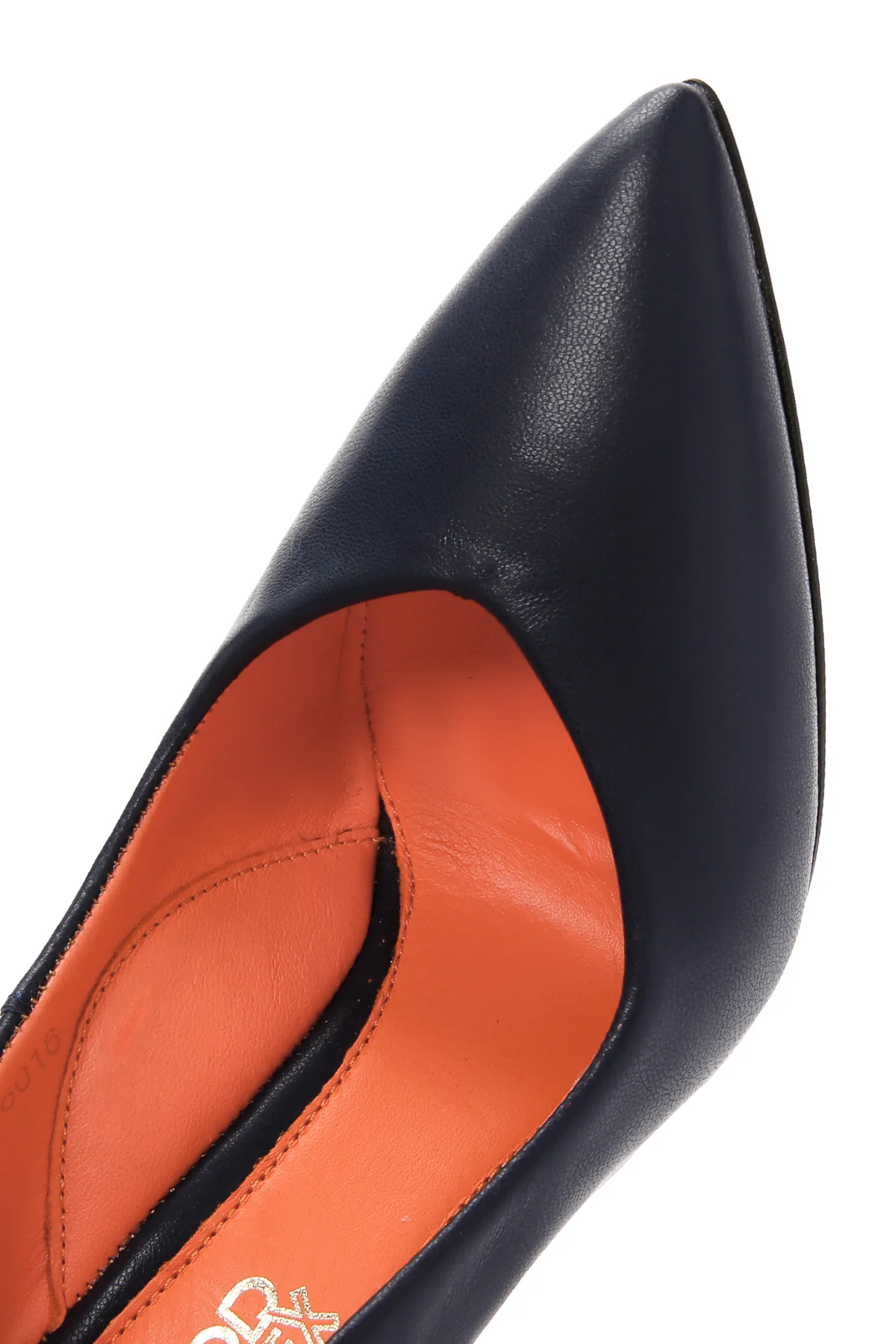 Kadın Lacivert İnce Topuklu Deri Stiletto - Image 10