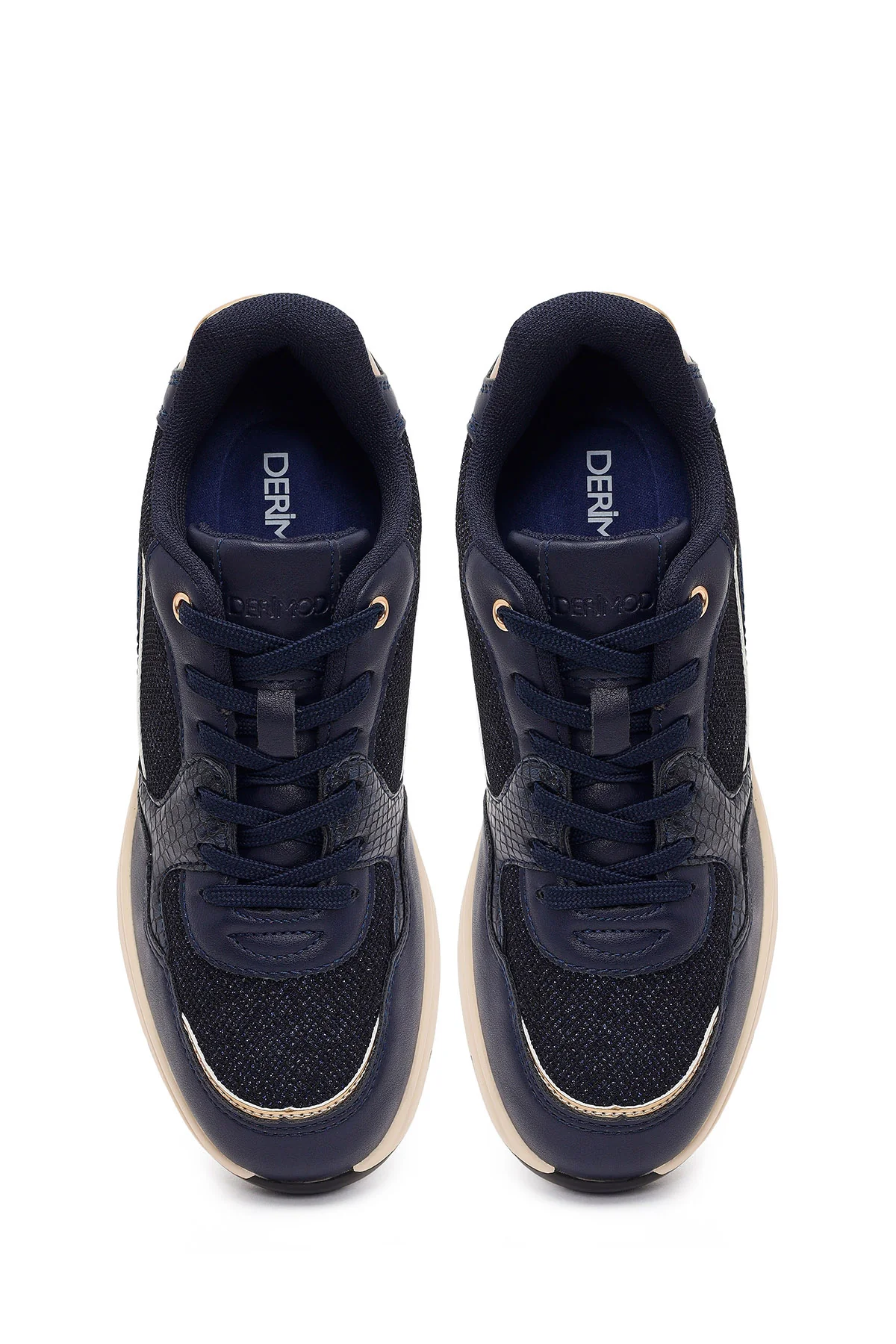 Kadın Lacivert Kalın Tabanlı Sneaker - Image 4