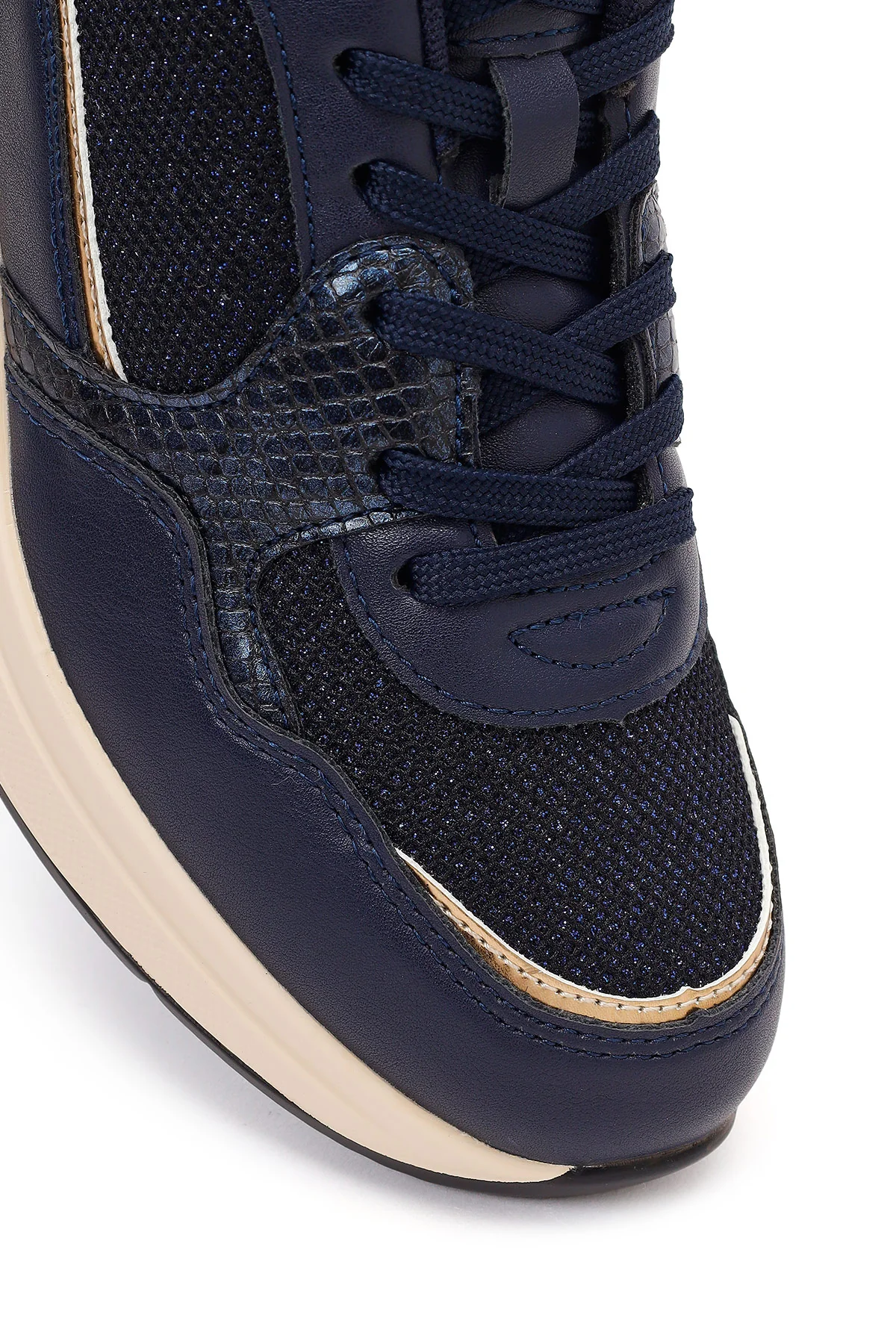 Kadın Lacivert Kalın Tabanlı Sneaker - Image 9