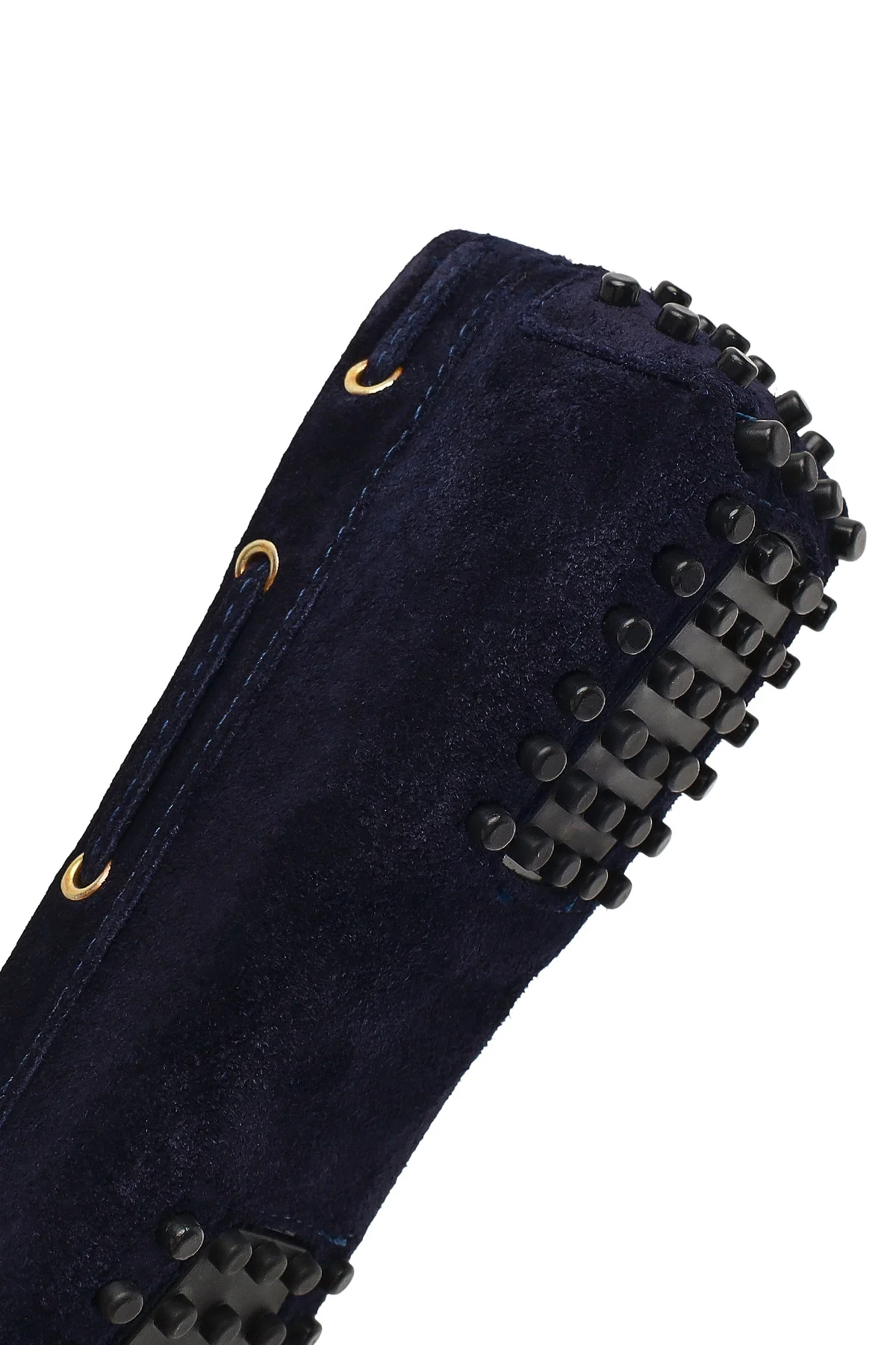 Kadın Lacivert Püsküllü Süet Deri Loafer - Image 8