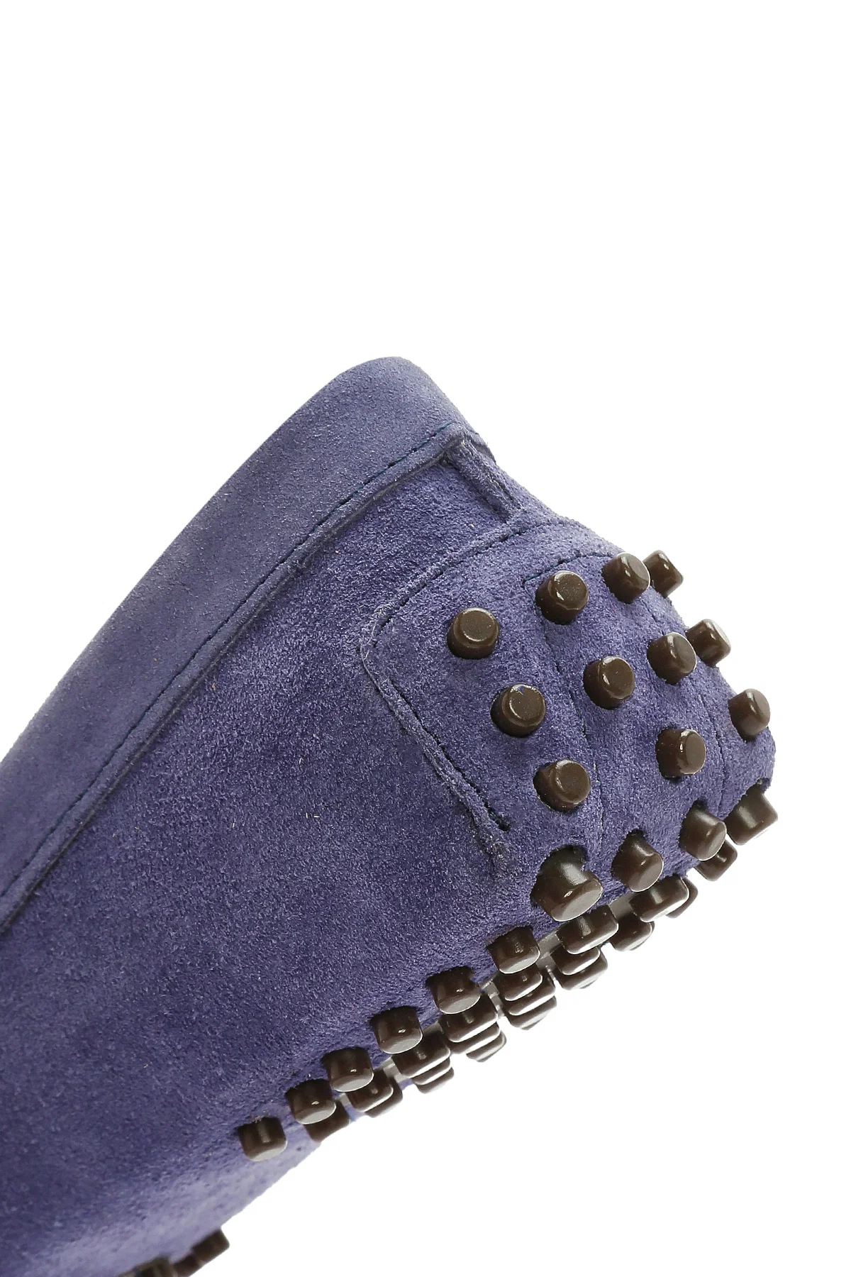 Kadın Lacivert Süet Deri Loafer - Image 9