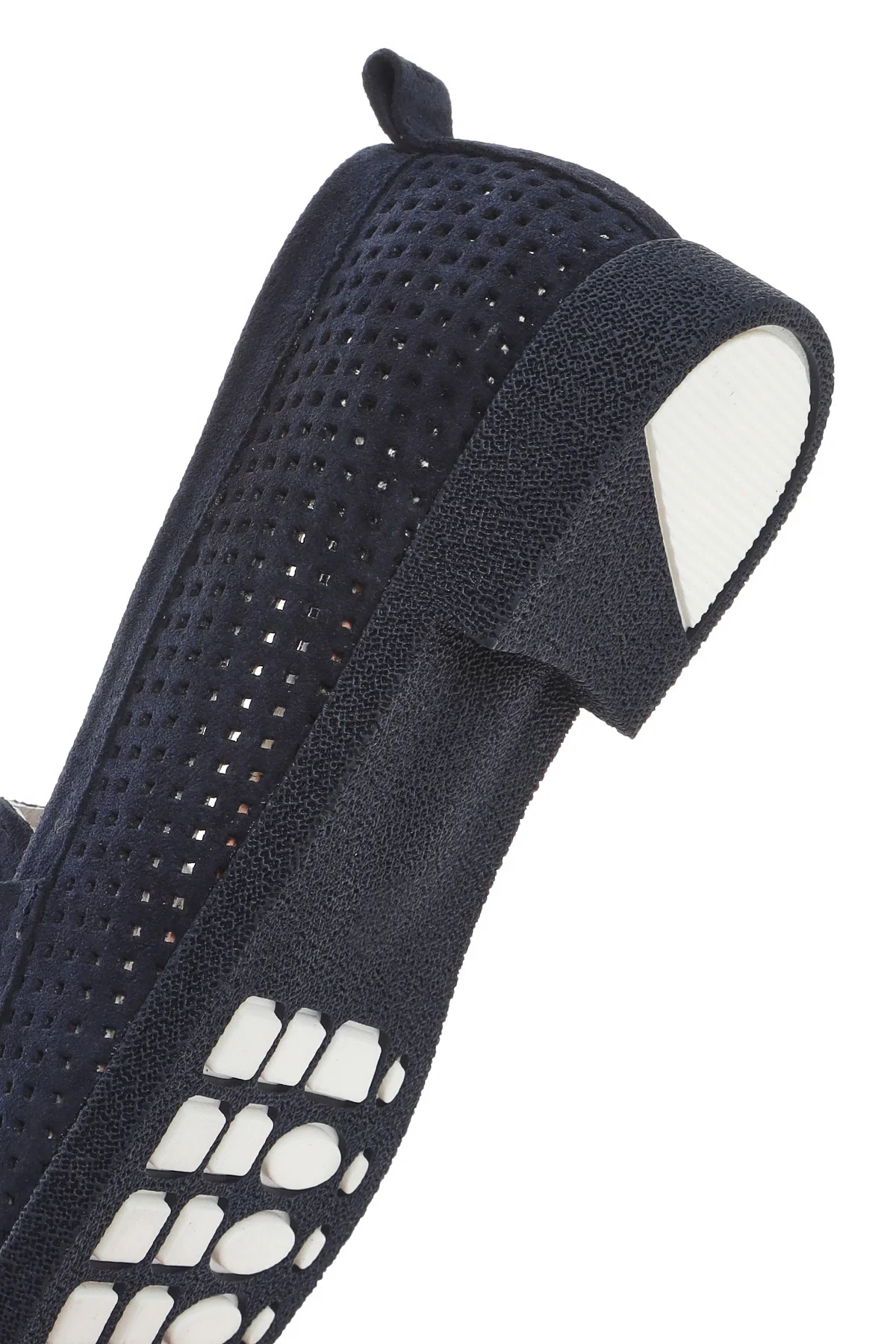 Kadın Lacivert Süet Deri Loafer - Image 8
