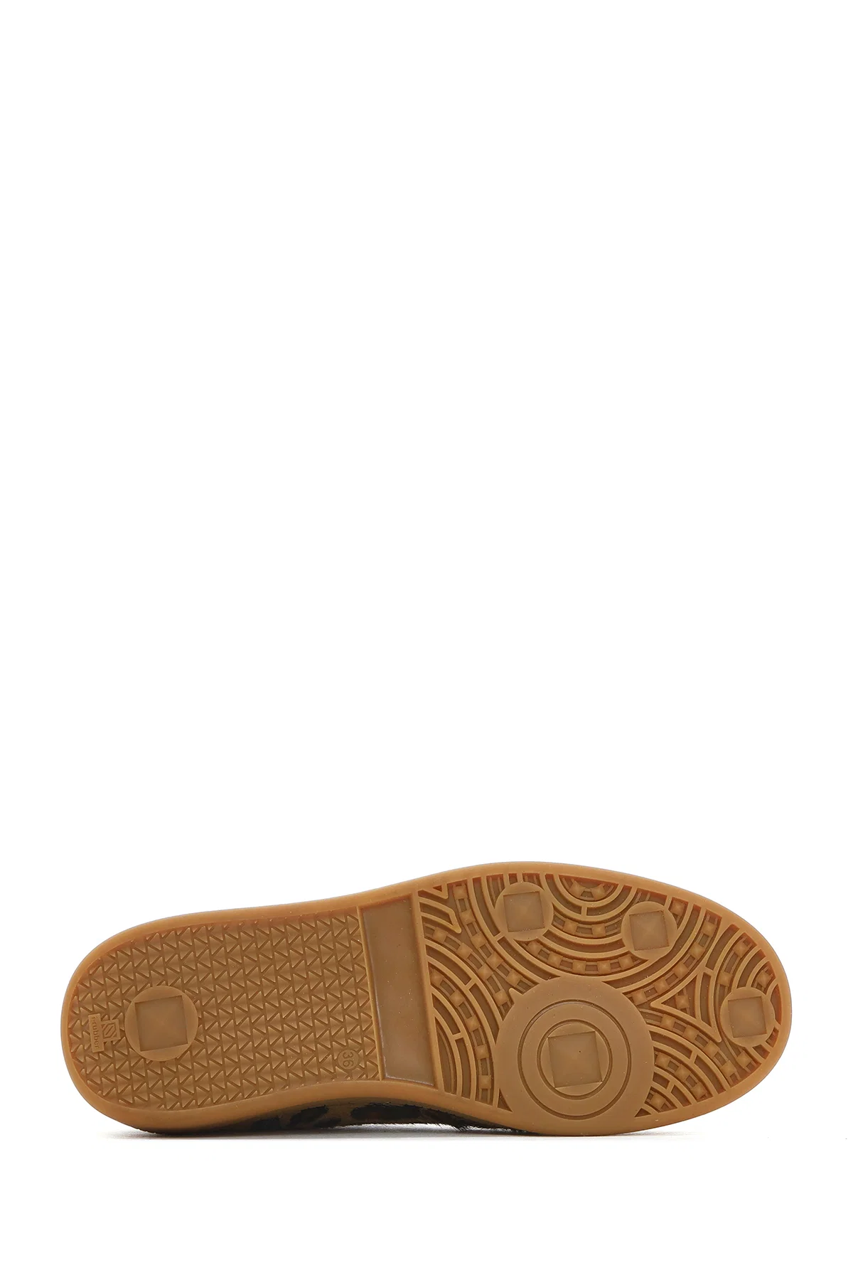 Kadın Leopar Bağcıklı Deri Sneaker - Image 4