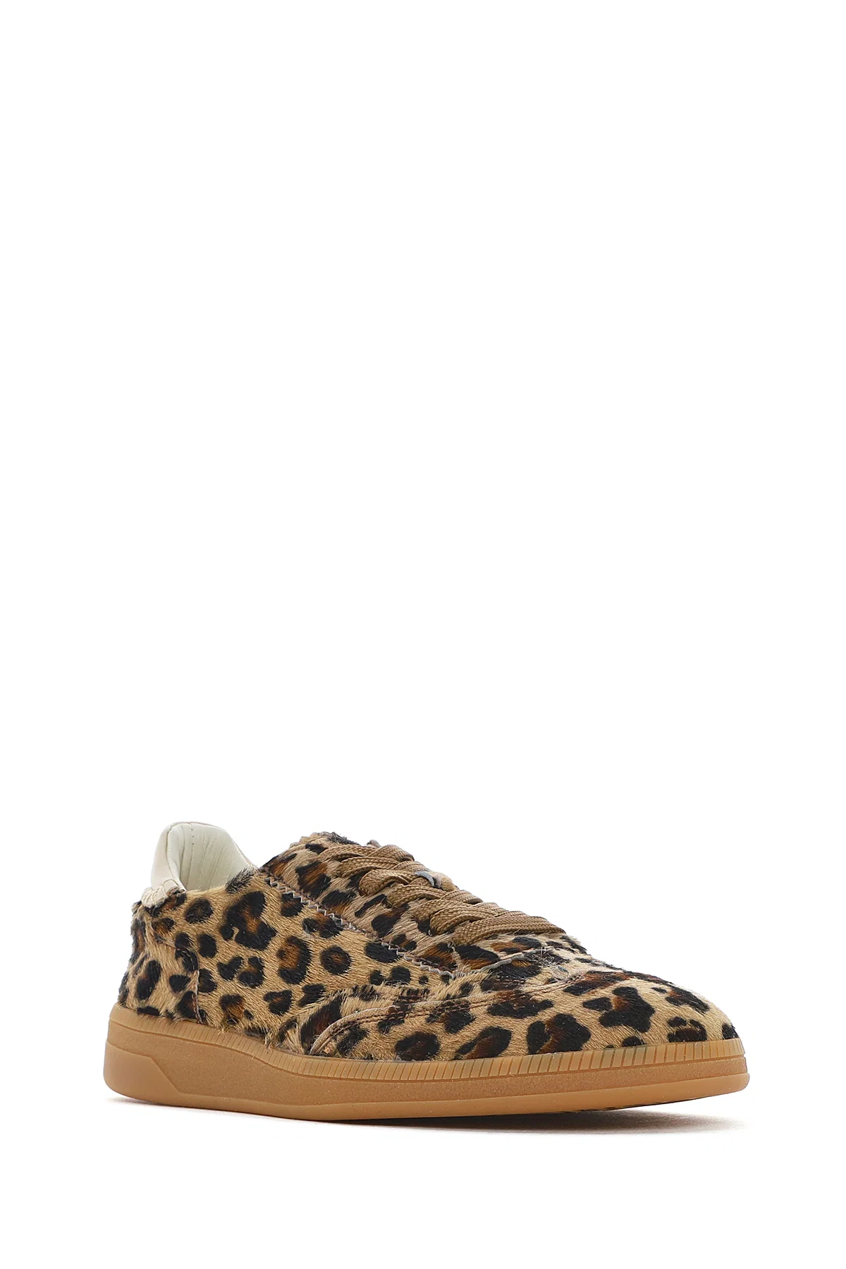 Kadın Leopar Bağcıklı Deri Sneaker - Image 6