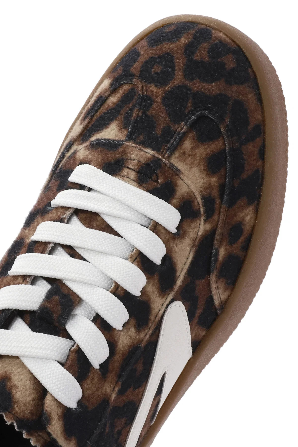 Kadın Leopar Bağcıklı Kalın Tabanlı Sneaker - Image 8