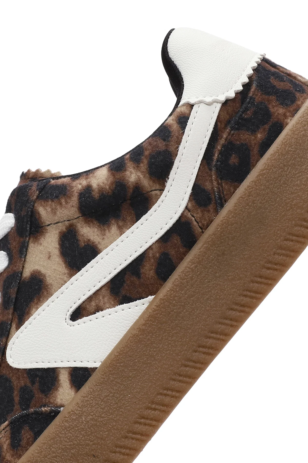 Kadın Leopar Bağcıklı Kalın Tabanlı Sneaker - Image 9