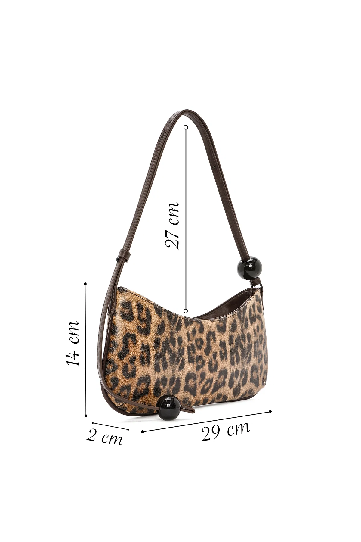 Kadın Leopar Baskılı Mini Omuz Çantası - Image 2