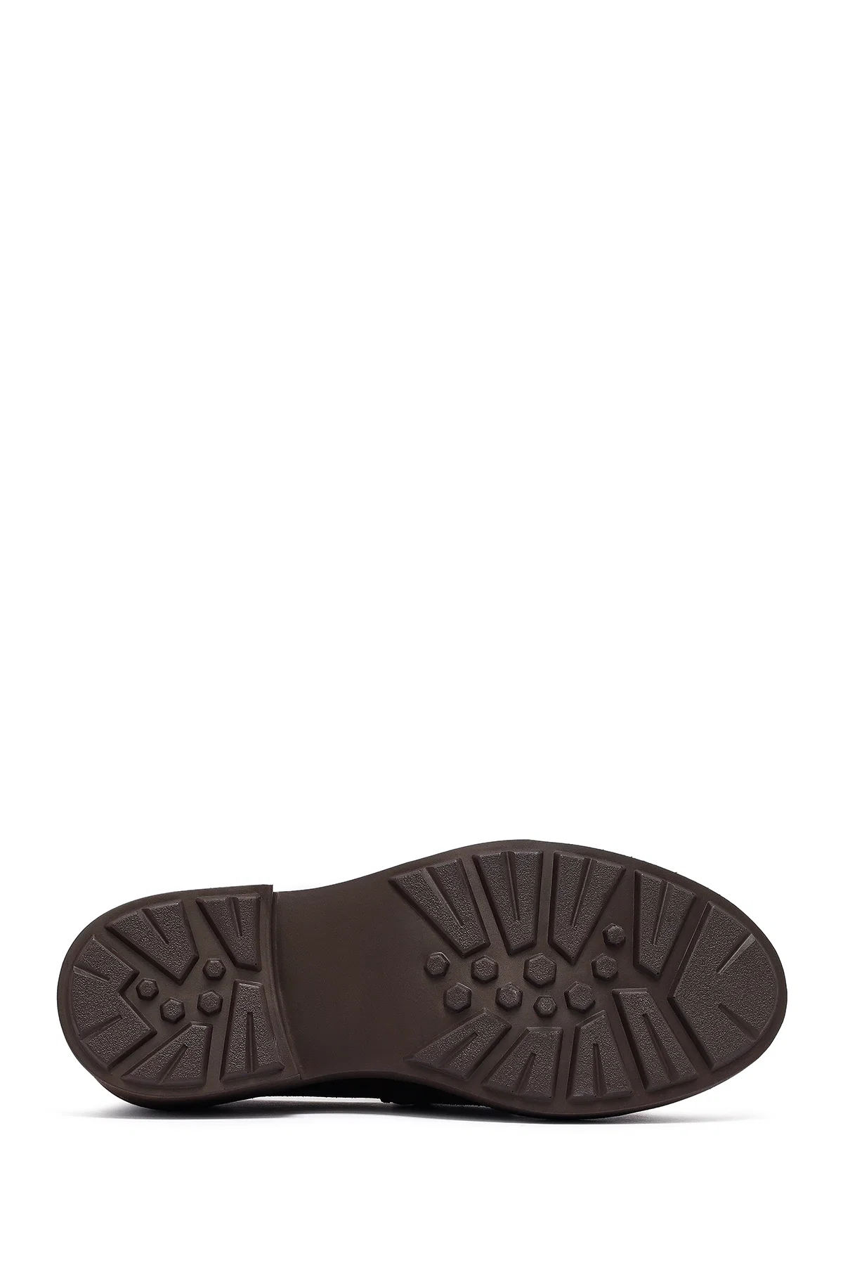 Kadın Leopar Desenli Süet Deri Maskülen Loafer - Image 4