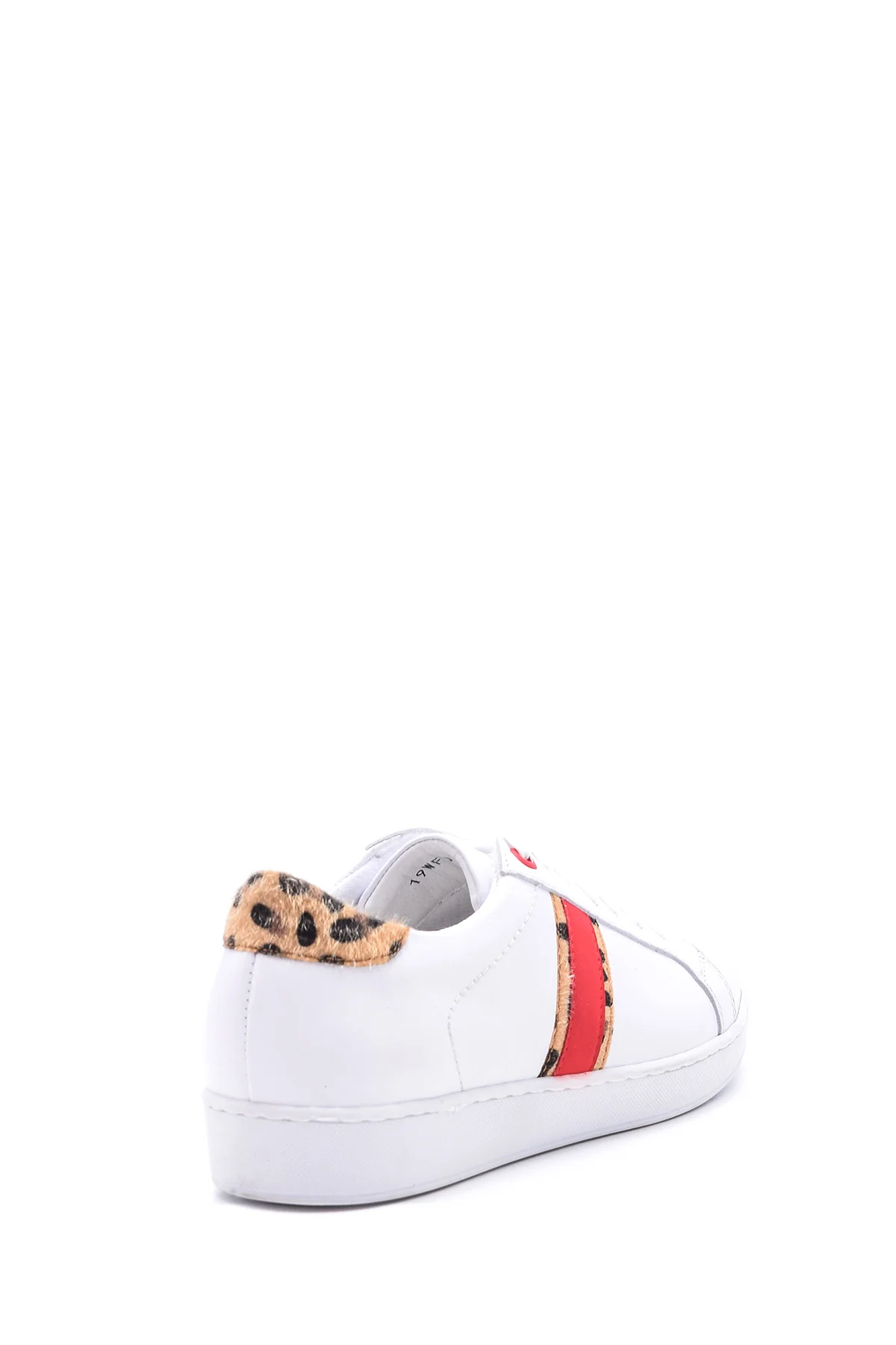 Kadın Leopar Detaylı Deri Sneaker - Image 4