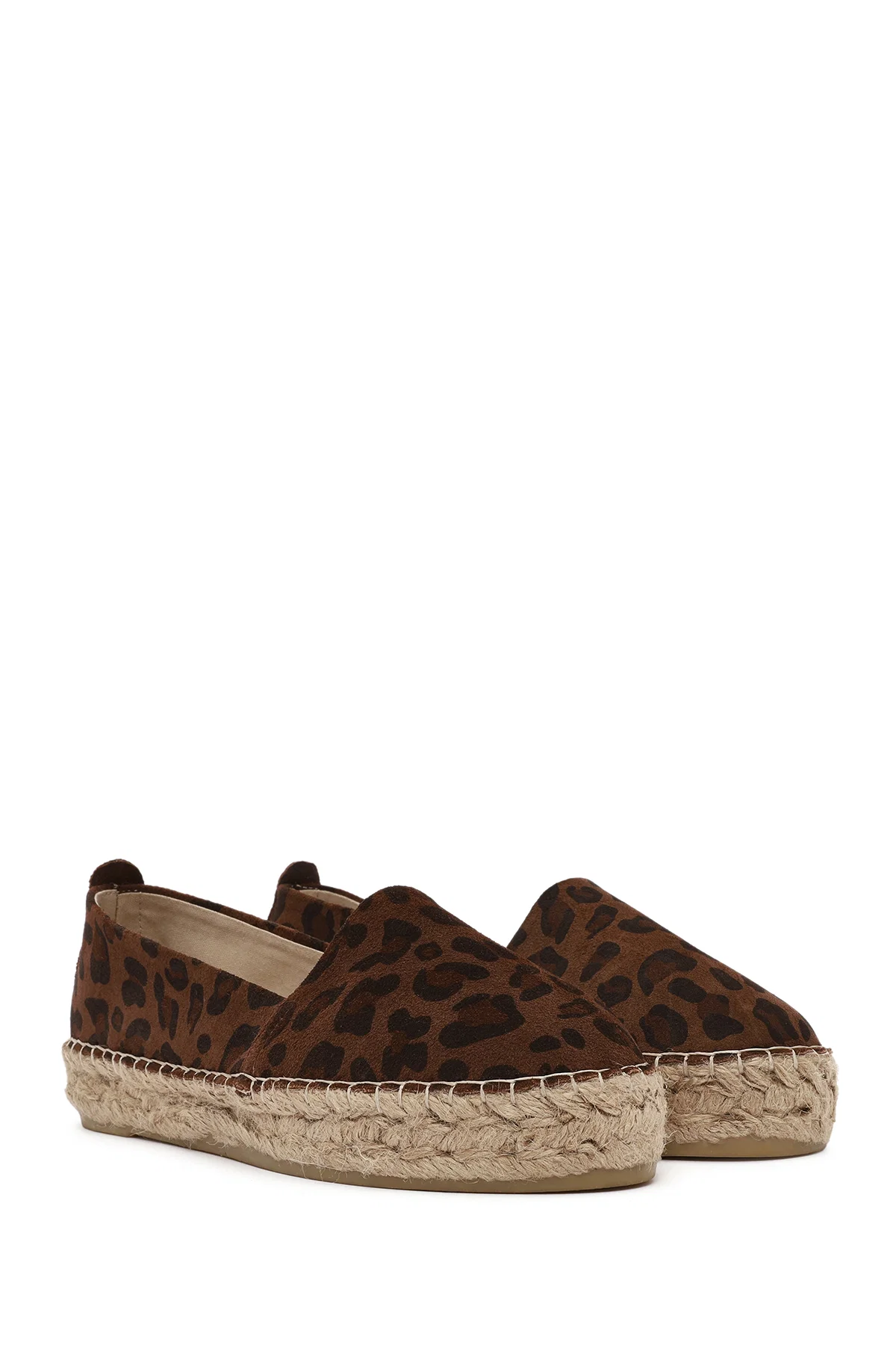 Kadın Leopar Süet Espadril - Image 3