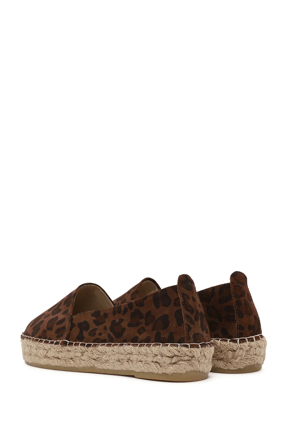 Kadın Leopar Süet Espadril - Image 5