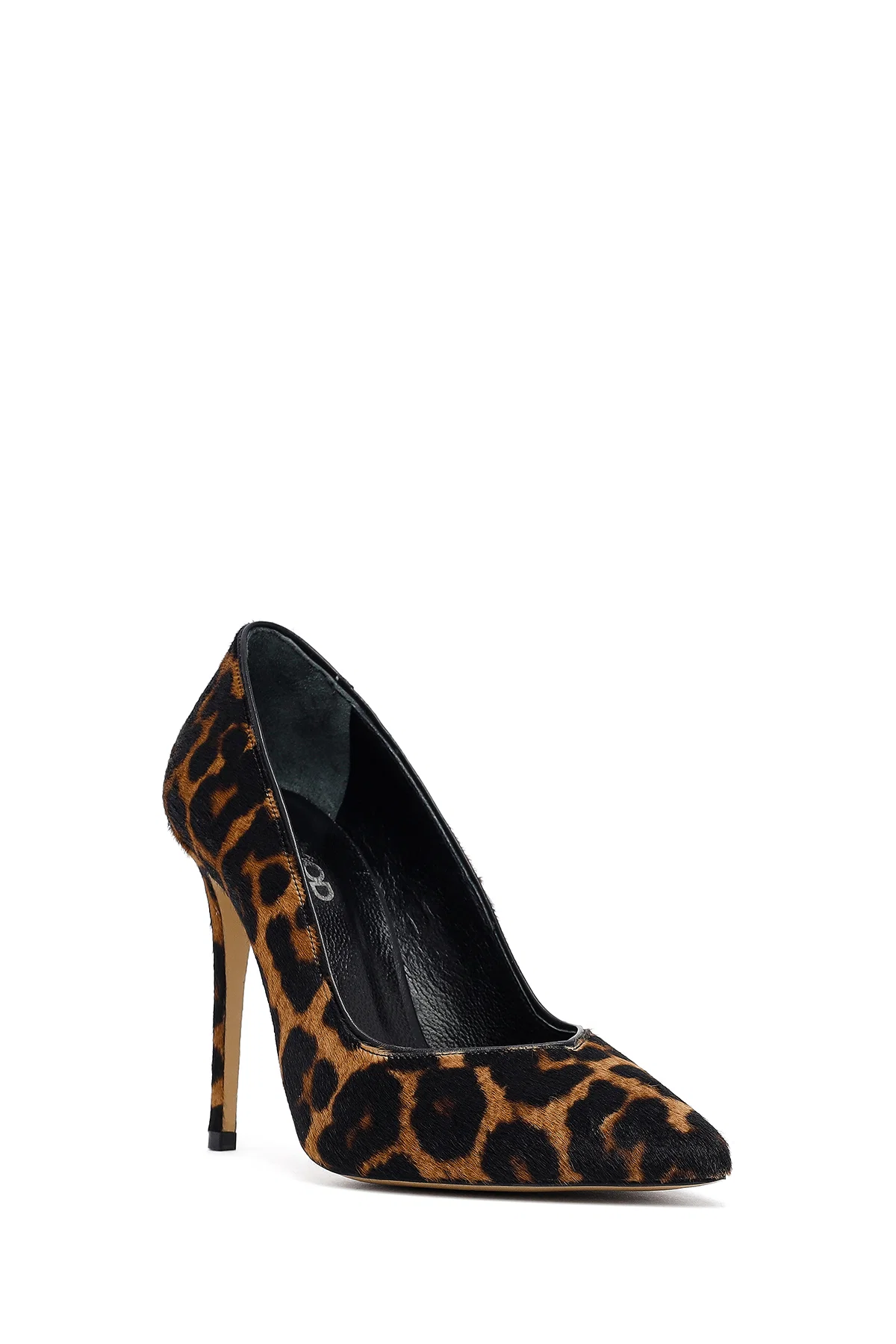 Kadın Leopar Yüksek İnce Topuklu Deri Stiletto - Image 7