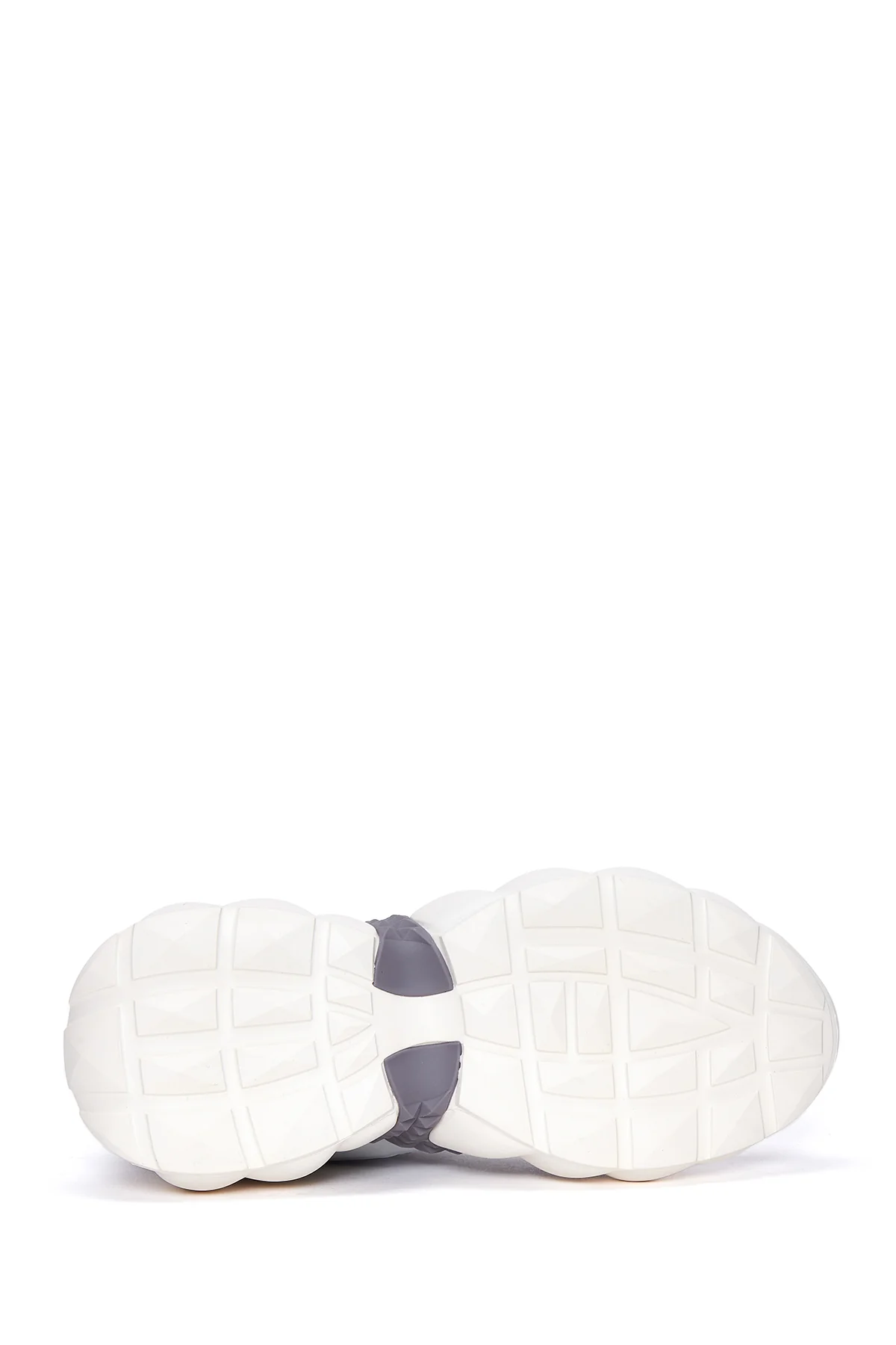 Kadın Mavi Beyaz Kalın Tabanlı Sneaker - Image 4