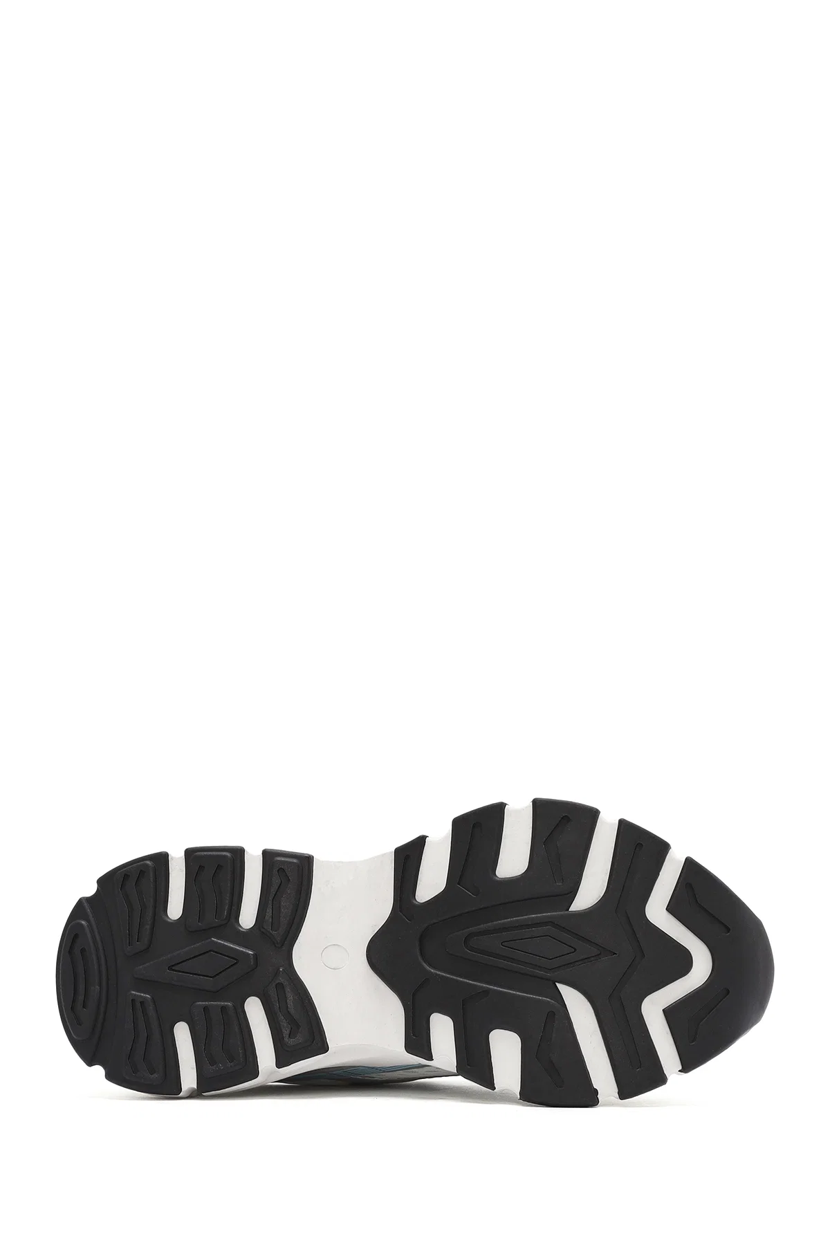 Kadın Mavi Kalın Tabanlı Bağcıklı Sneaker - Image 5