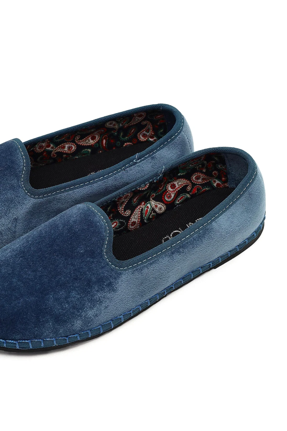 Kadın Mavi Kumaş Loafer - Image 10