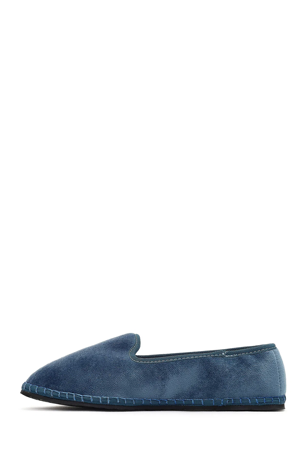 Kadın Mavi Kumaş Loafer - Image 4