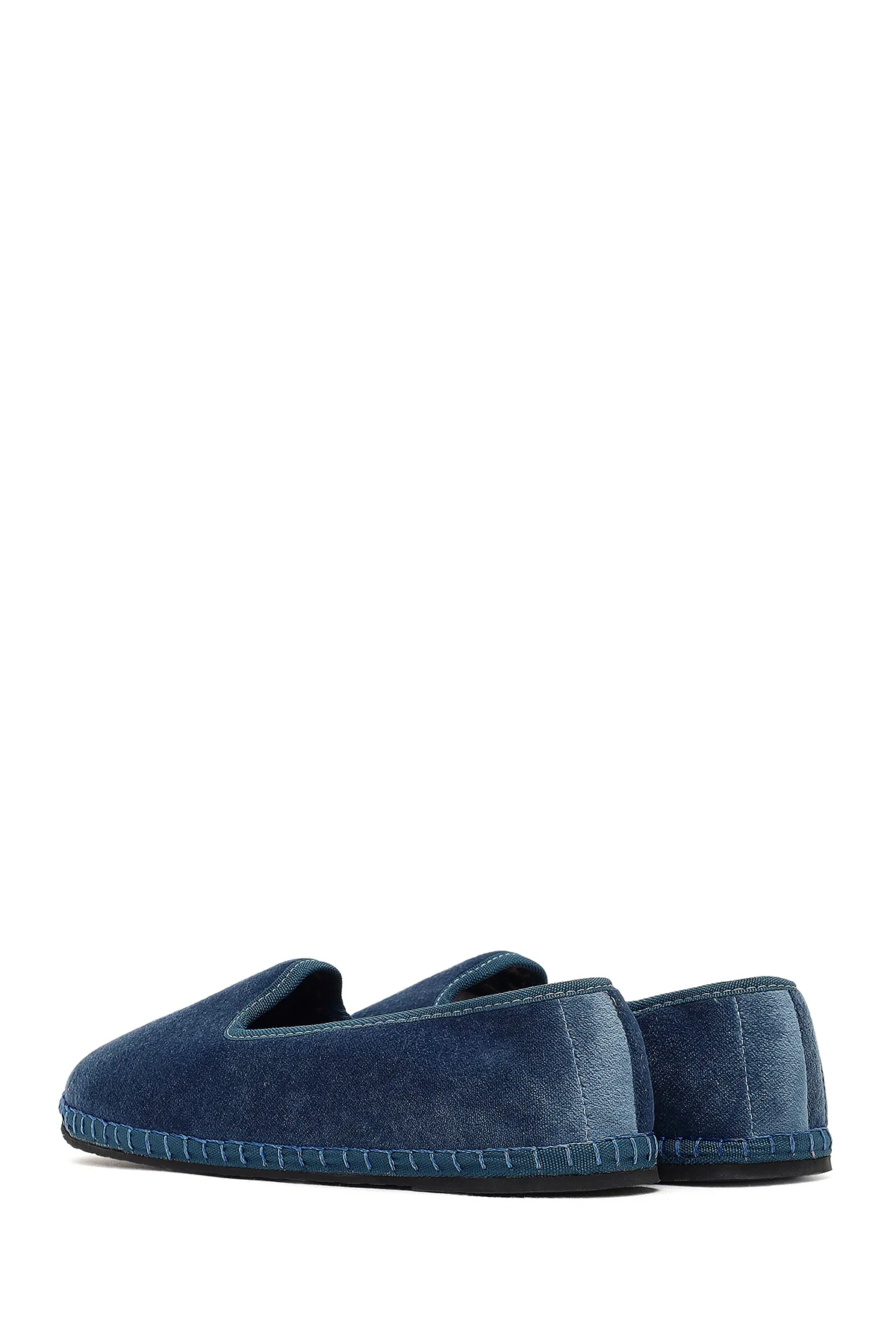 Kadın Mavi Kumaş Loafer - Image 6
