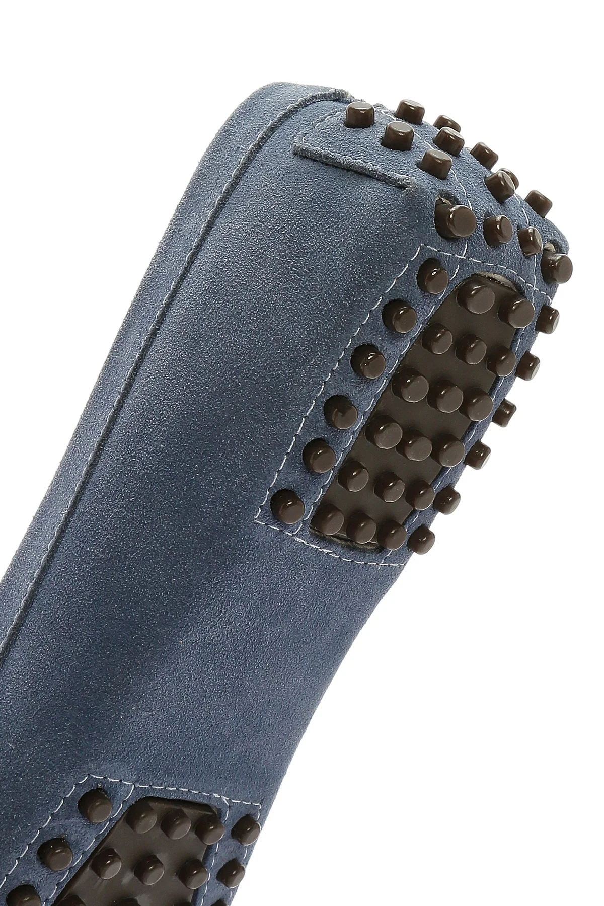 Kadın Mavi Püsküllü Süet Deri Loafer - Image 9