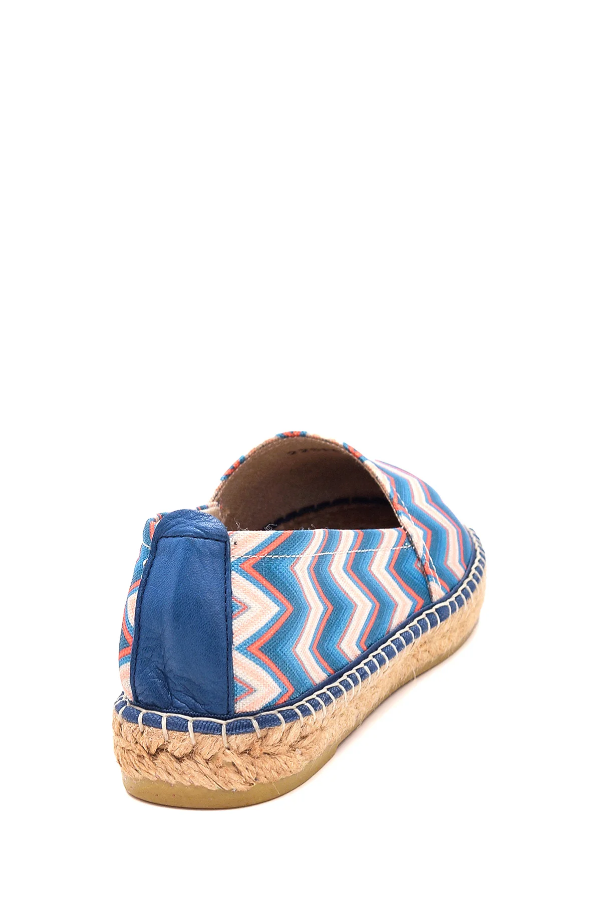 Kadın Mavi Renkli Hasır Taban Espadril - Image 5