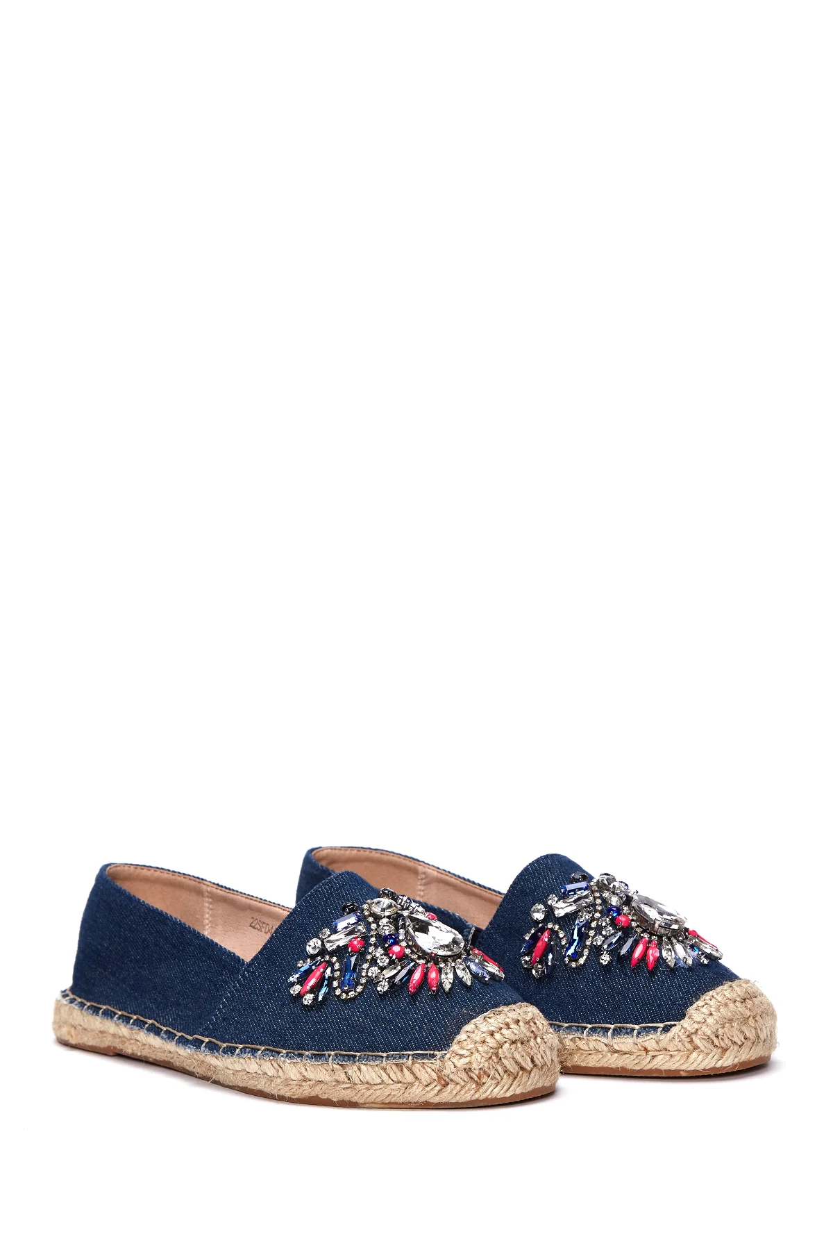 Kadın Mavi Taşlı Espadril - Image 3