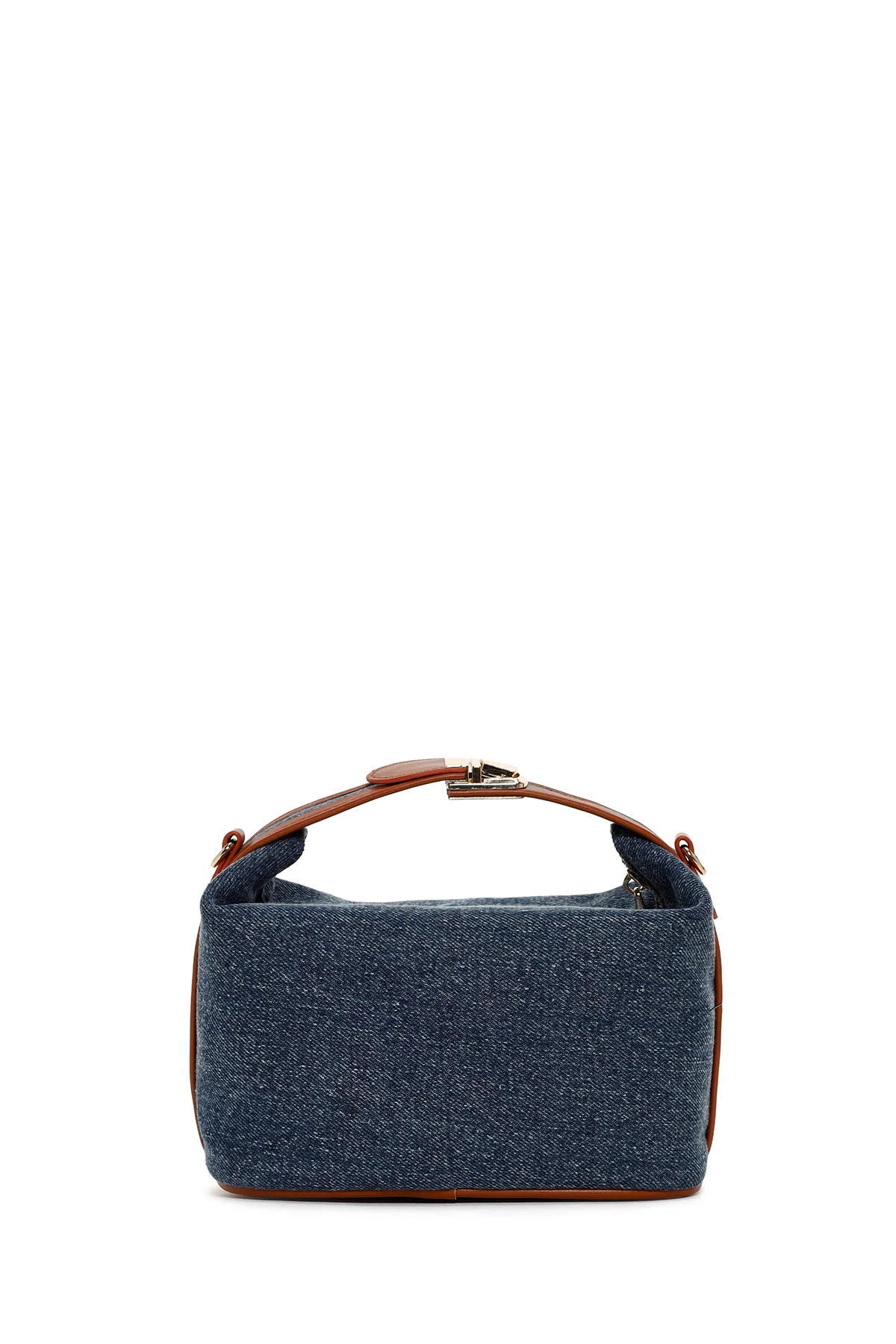 Kadın Mavi Uzun Askılı Jean Mini Çapraz Çanta - Image 5