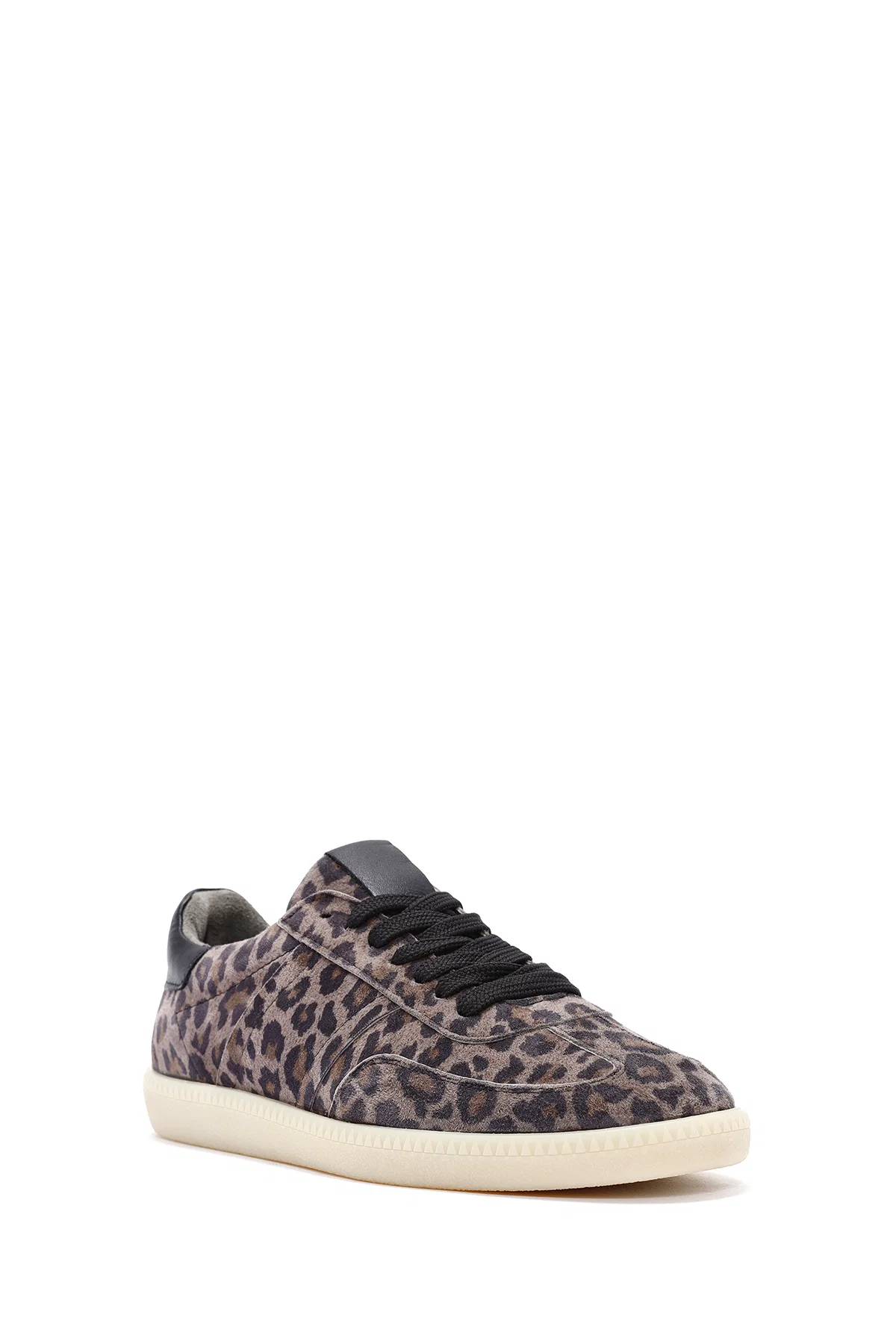 Kadın Mor Bağcıklı Desenli Süet Deri Sneaker - Image 6