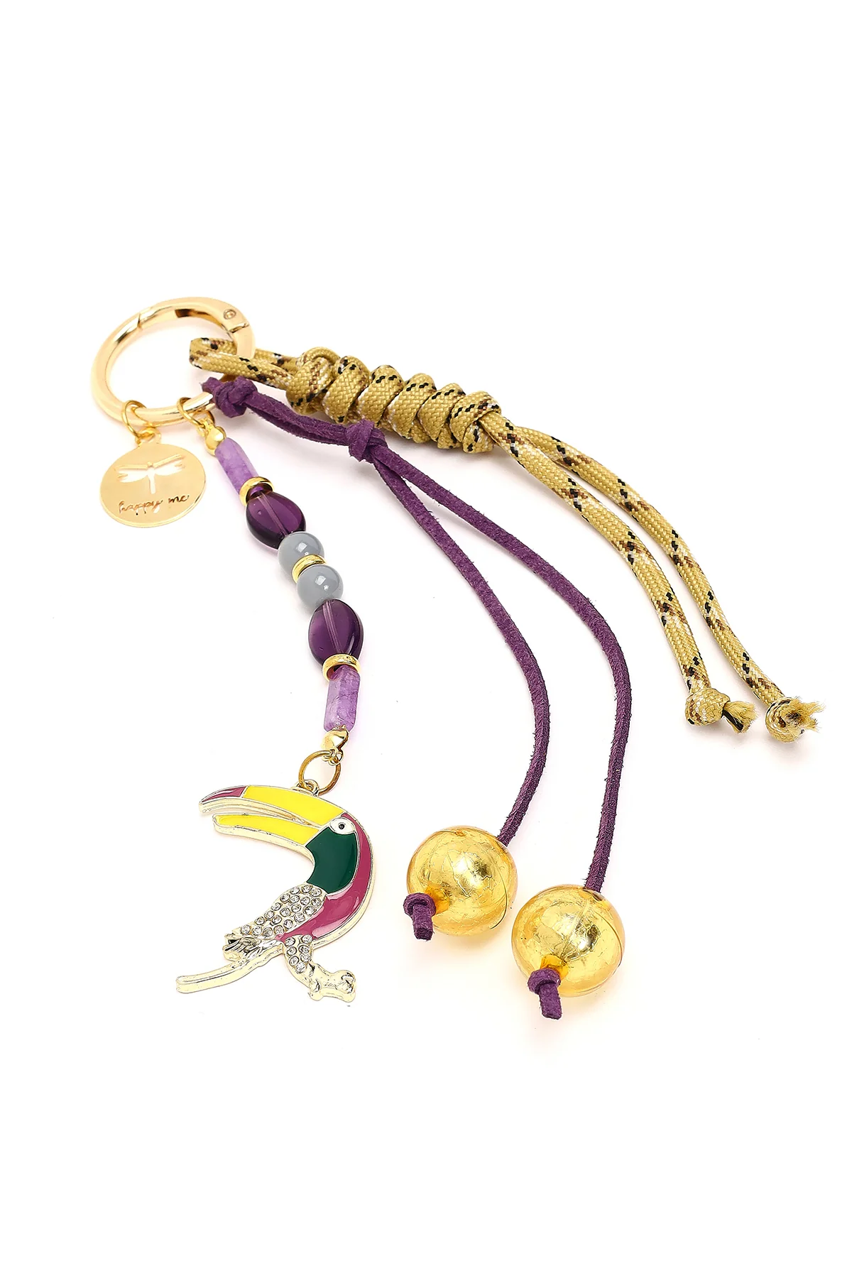 Kadın Mor Boncuklu Metal Charm - Image 3