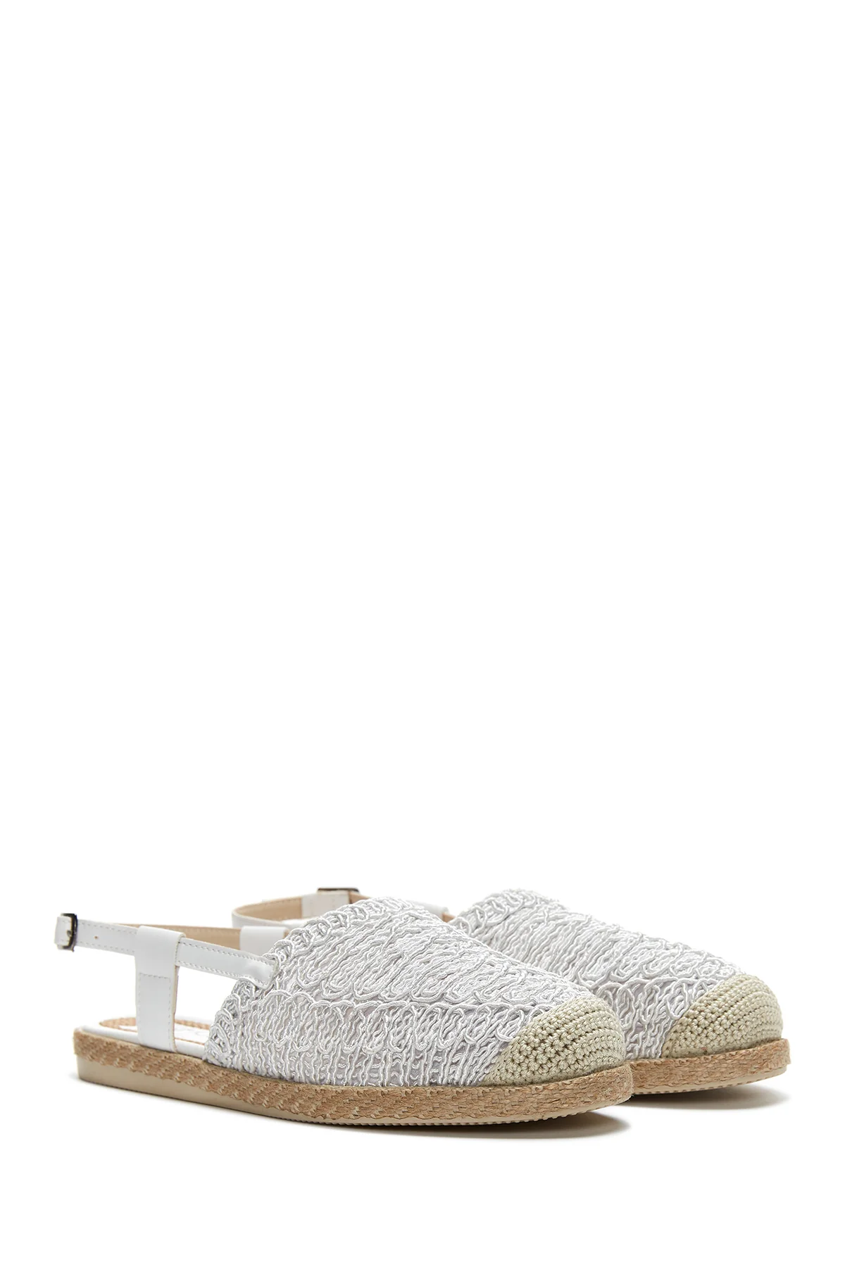 Kadın Örgülü Espadril Sandalet - Image 3