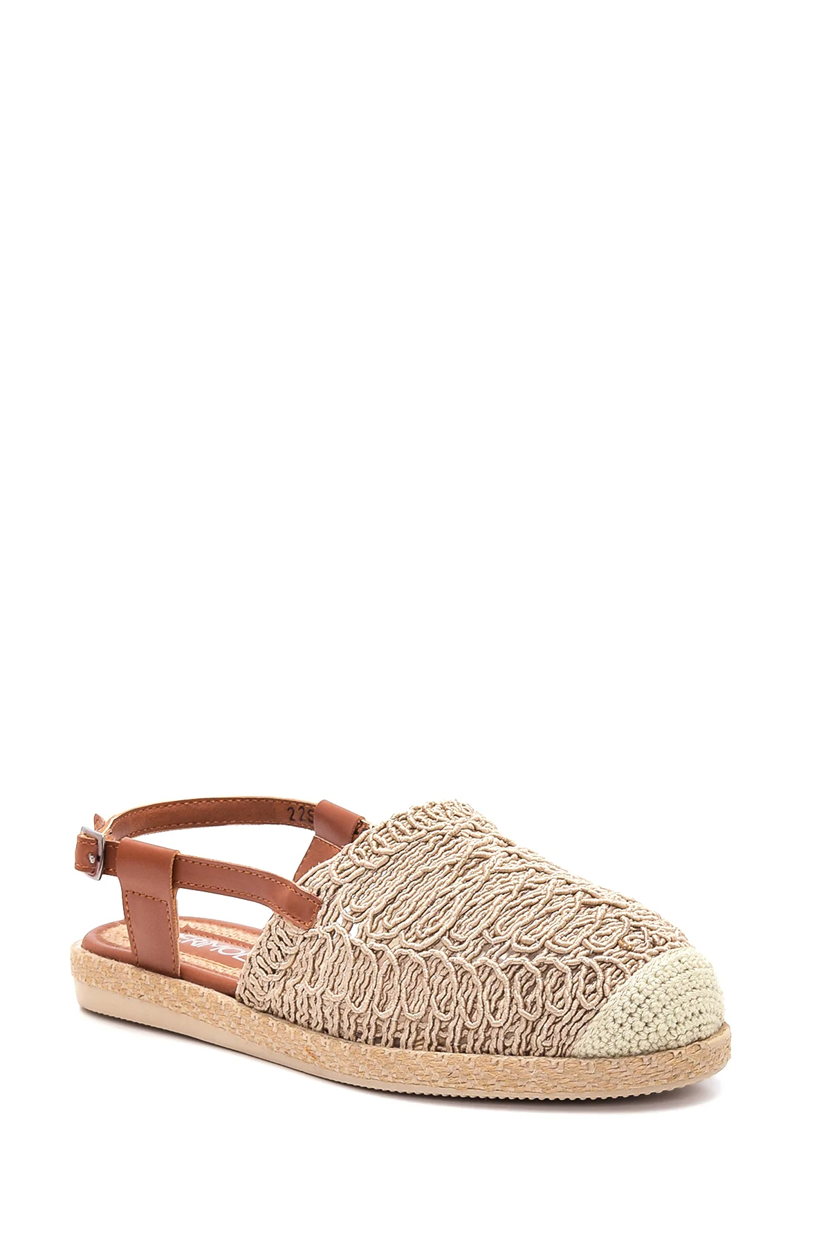 Kadın Örgülü Espadril Sandalet - Image 3