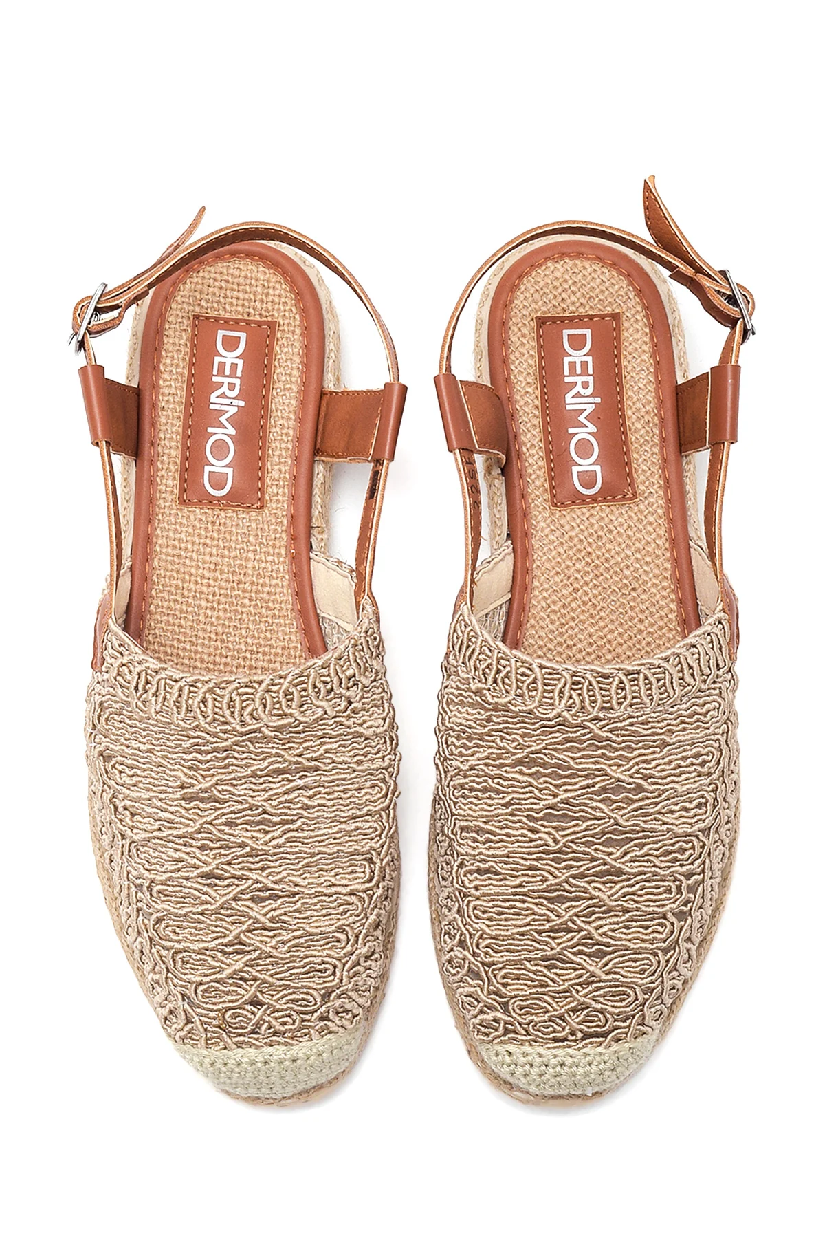 Kadın Örgülü Espadril Sandalet - Image 6