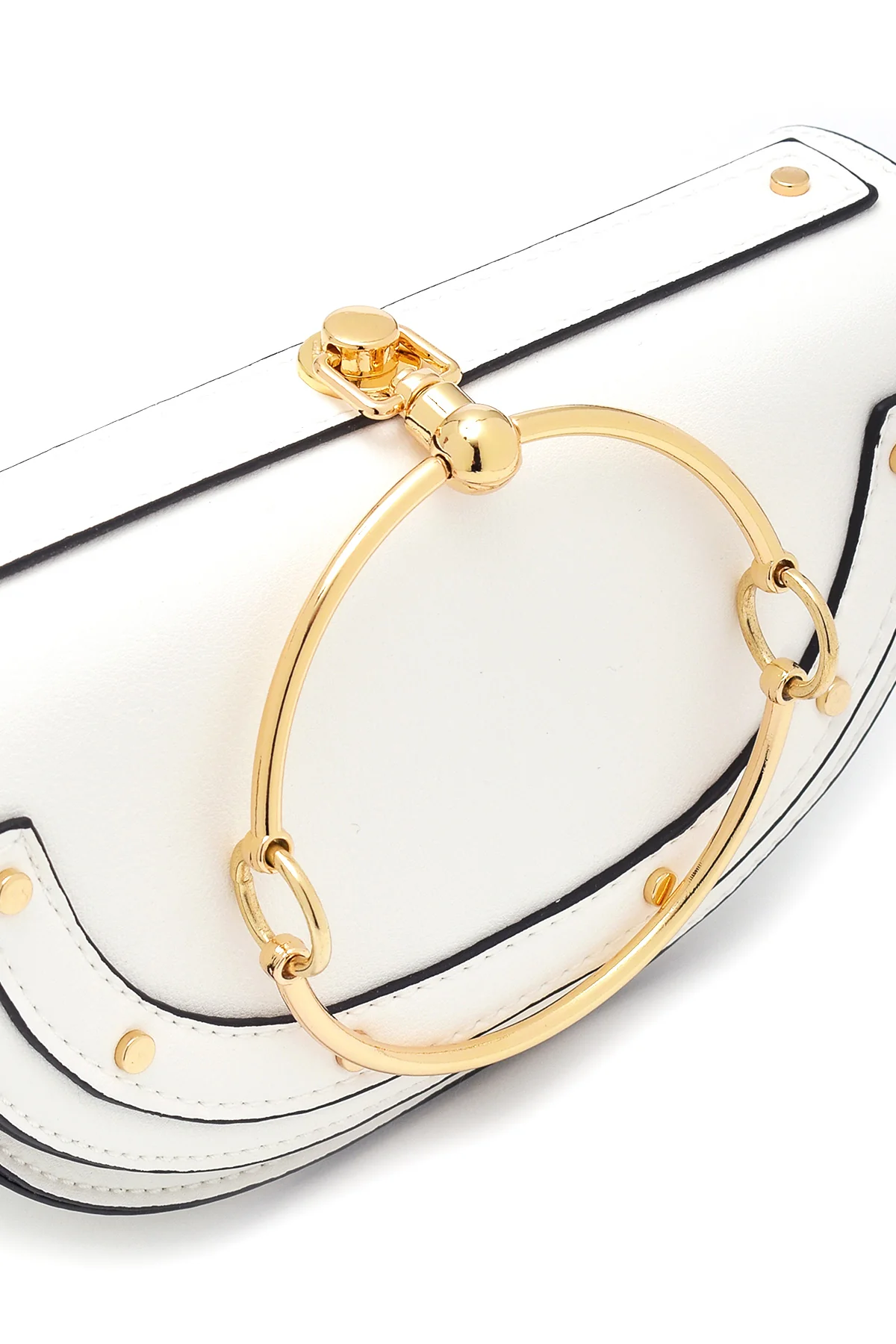 Kadın Oval Metal Detaylı El Çantası - Image 5