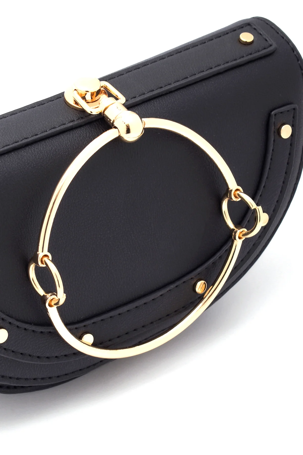 Kadın Oval Metal Detaylı El Çantası - Image 5