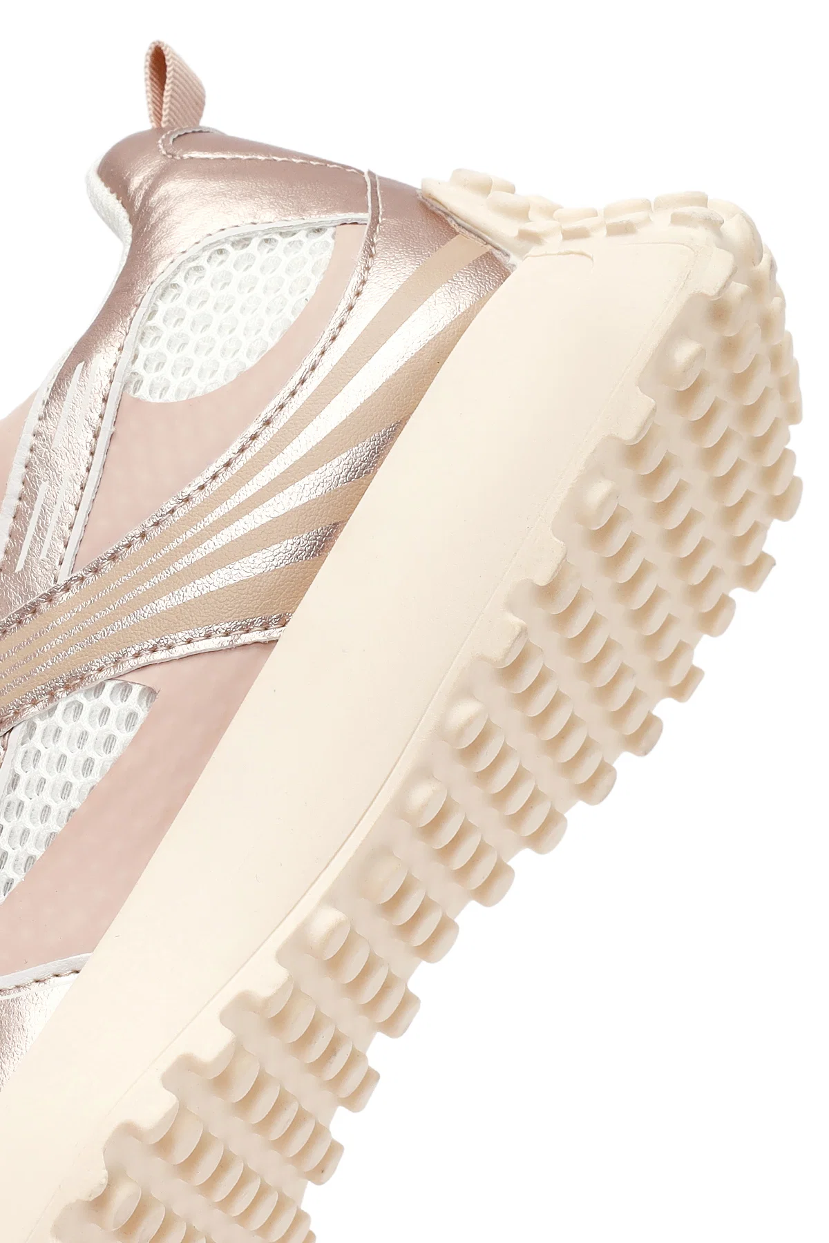 Kadın Pembe Bağcıklı Kalın Tabanlı Sneaker - Image 8
