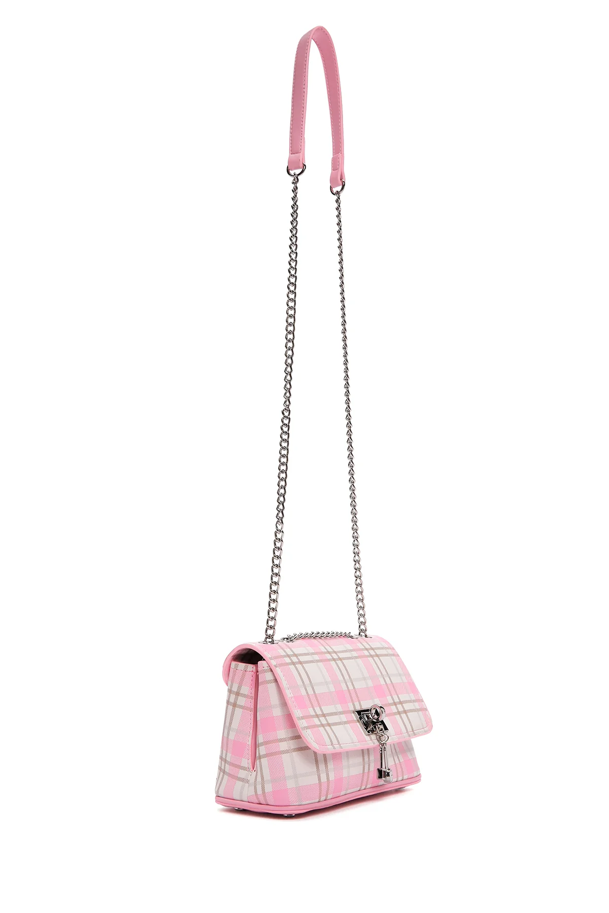 Kadın Pembe Baskılı Uzun Askılı Çapraz Çanta - Image 6