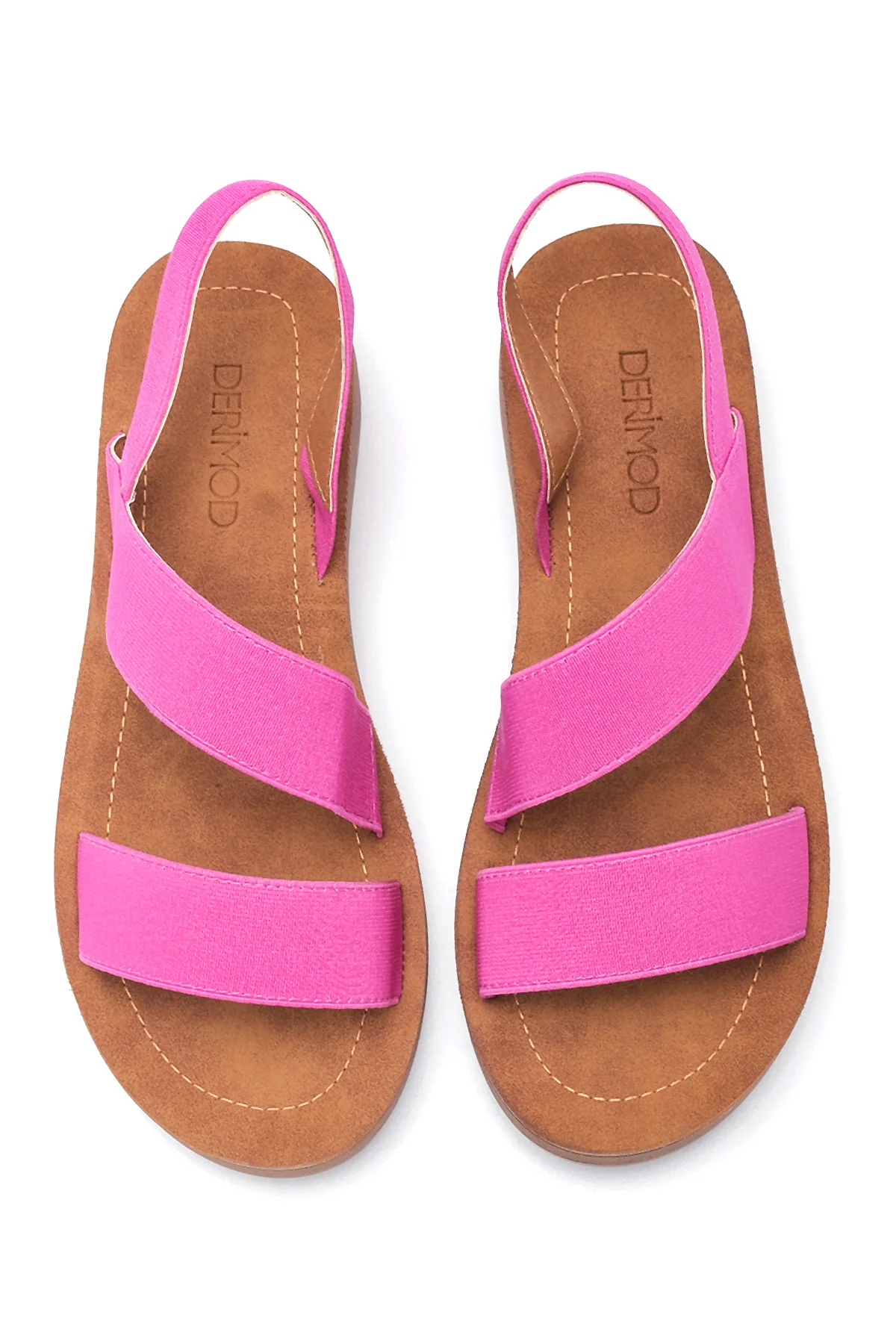Kadın Pembe Casual Düz Sandalet - Image 6