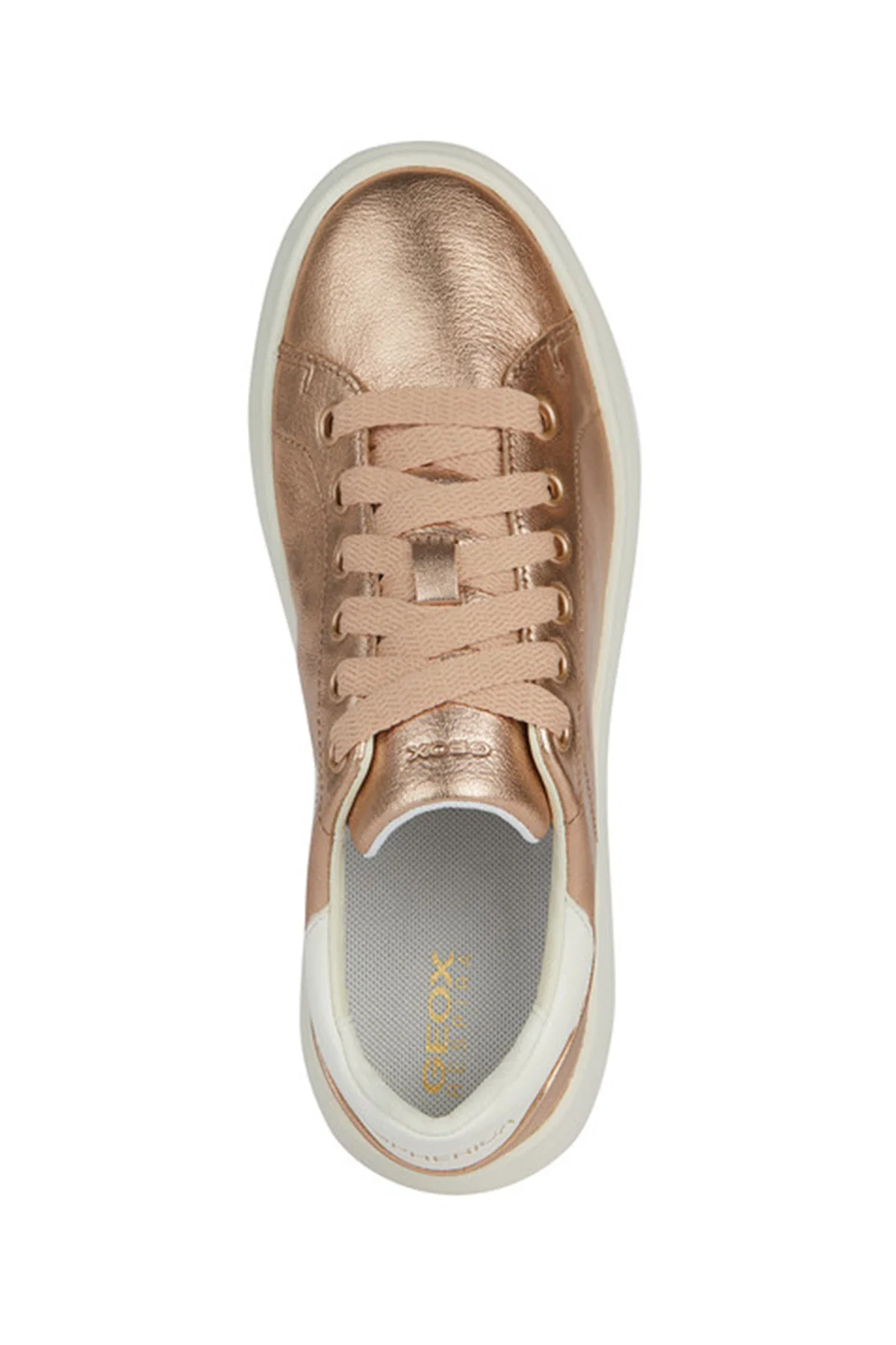 Geox Kadın Pembe Spherica Bağcıklı Kalın Tabanlı Deri Sneaker - Image 5