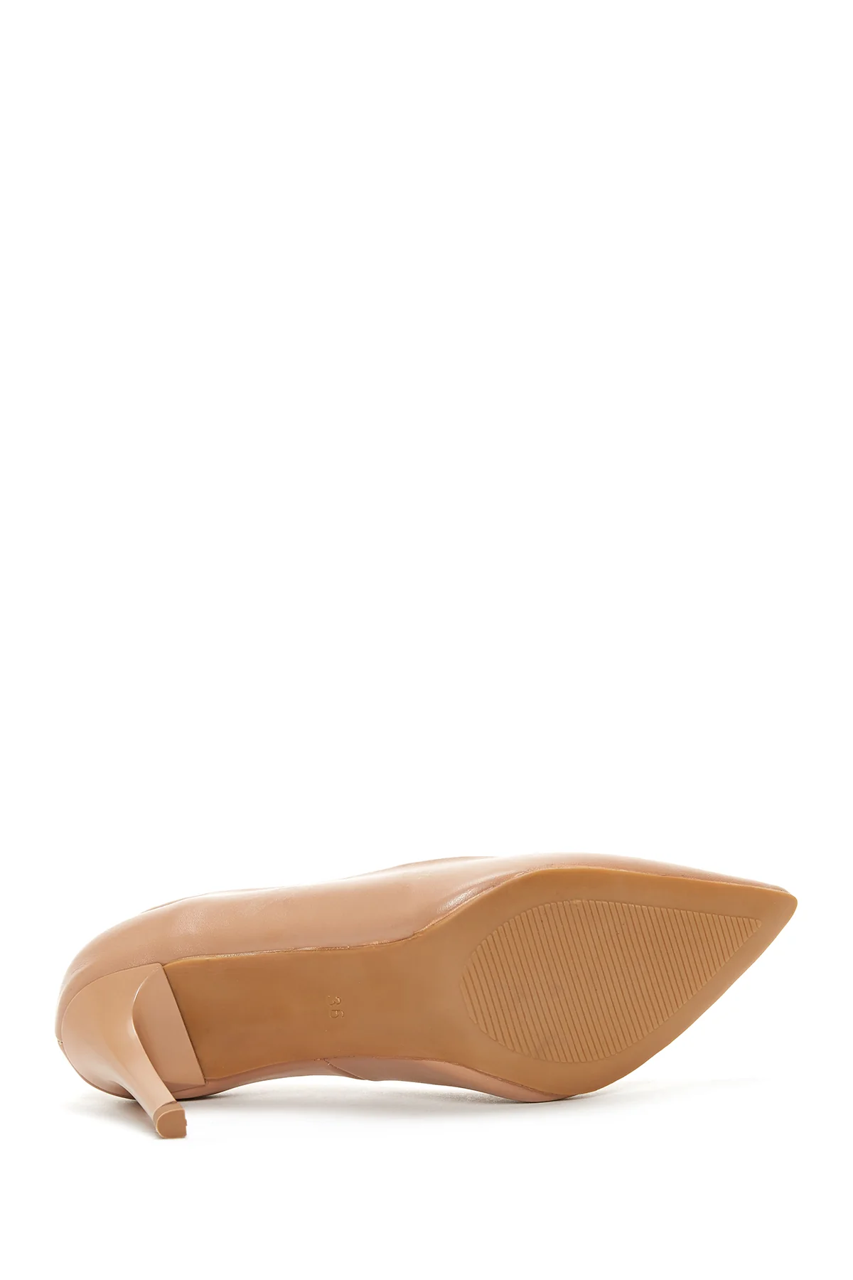 Kadın Pembe Deri Stiletto - Image 5