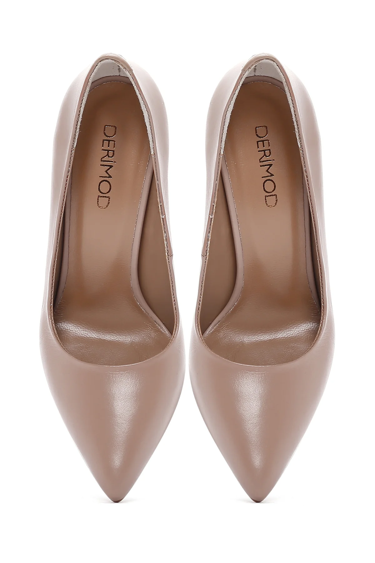 Kadın Pembe Deri Stiletto - Image 6