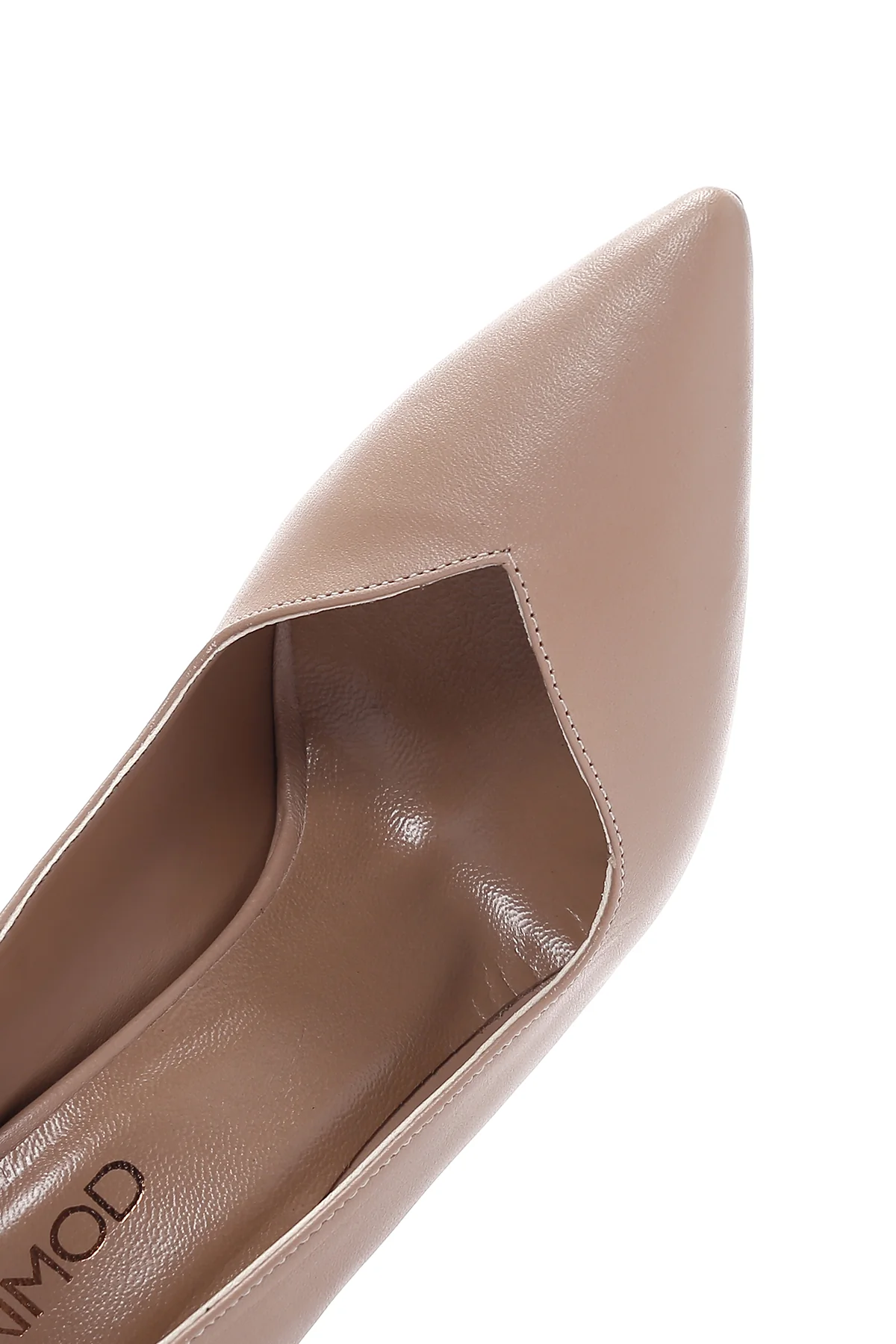 Kadın Pembe İnce Topuklu Deri Stiletto - Image 8