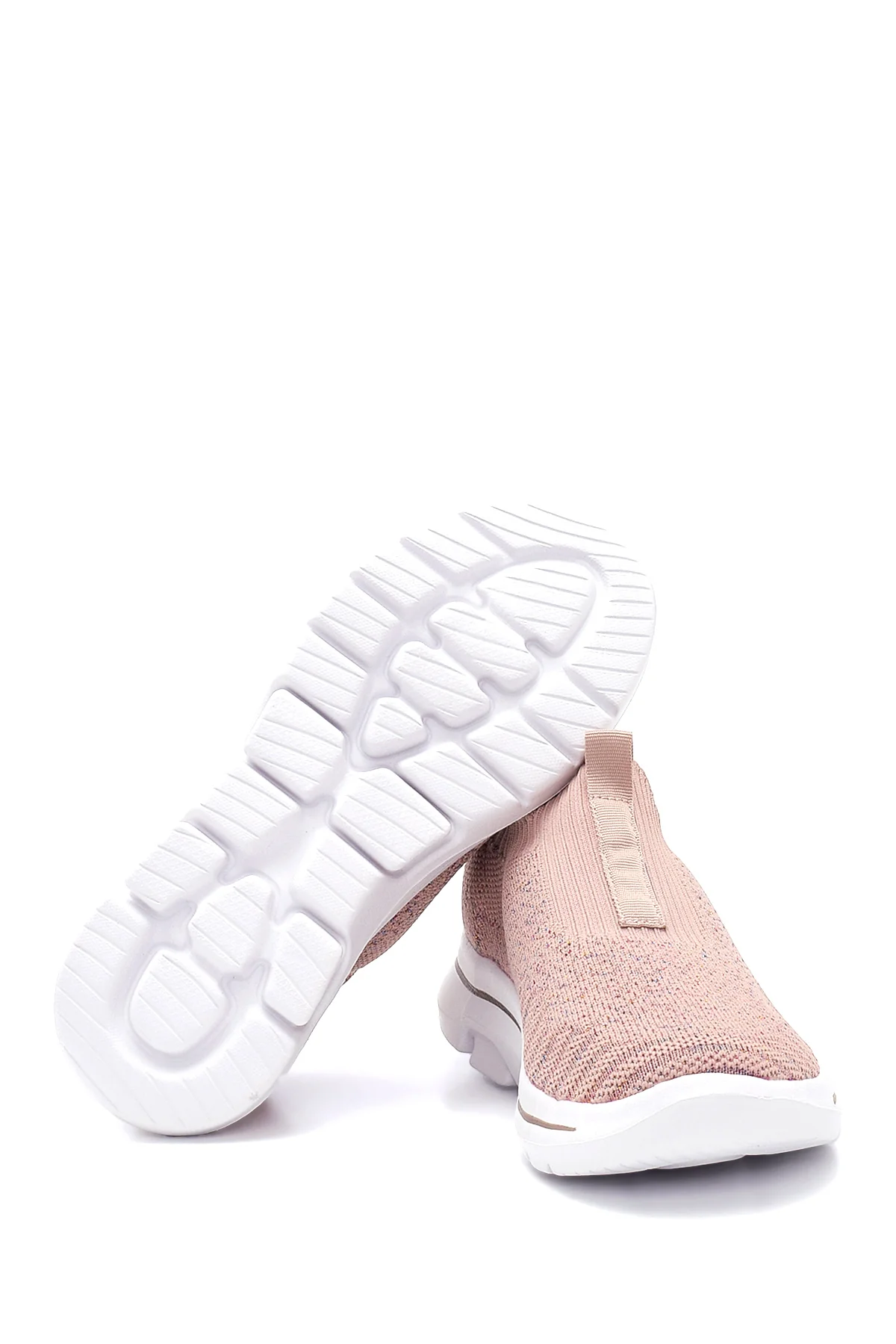 Kadın Pembe Desenli Kumaş Sneaker - Image 4