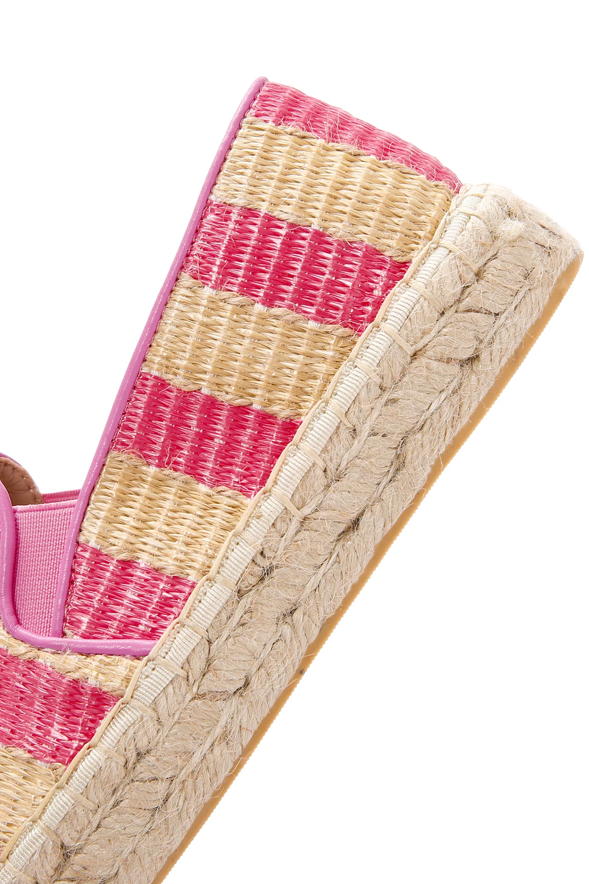 Kadın Pembe Hasır Espadril - Image 8