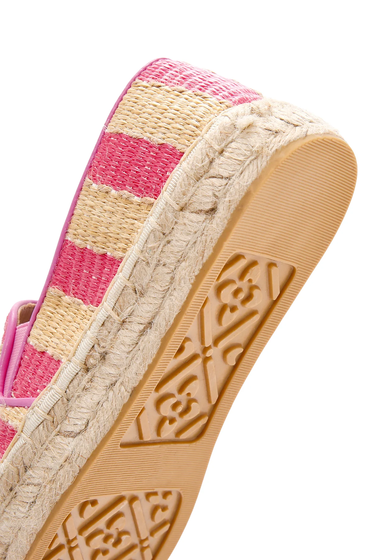 Kadın Pembe Hasır Espadril - Image 9