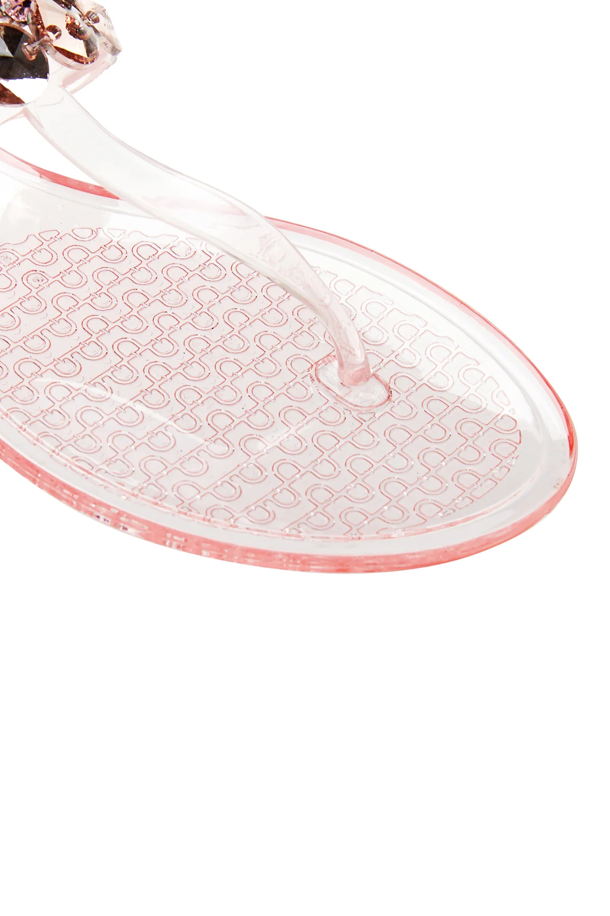 Kadın Pembe Jelly Şeffaf Taşlı Parmak Arası Sandalet - Image 7