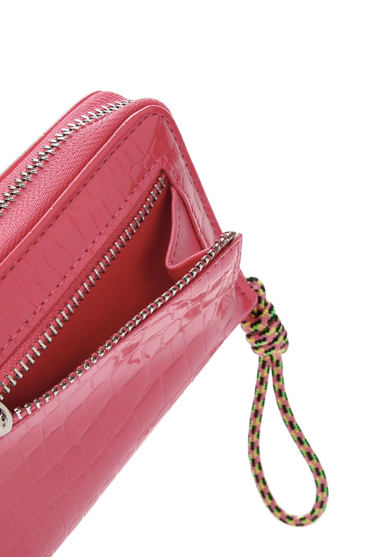 Kadın Pembe Kroko Desenli Kartlık - Image 7